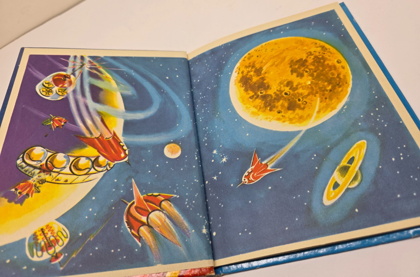 Vintage 1952 Space Ship To The Moon Hardcover Book Rand Mcnally