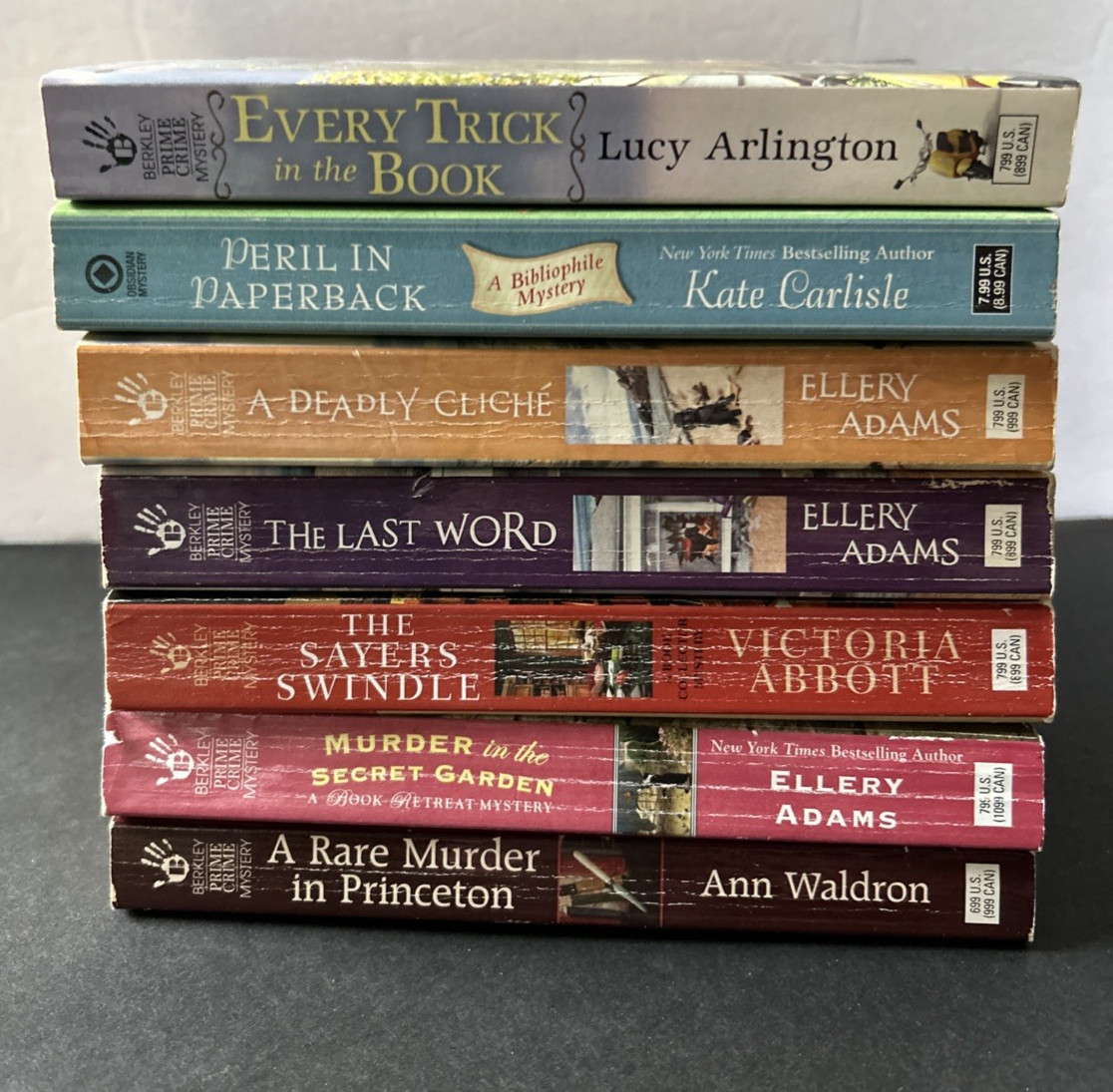 Lot of 7 Bibliophile Book Lovers Cozy Mystery PB Books Mixed Authors One Signed