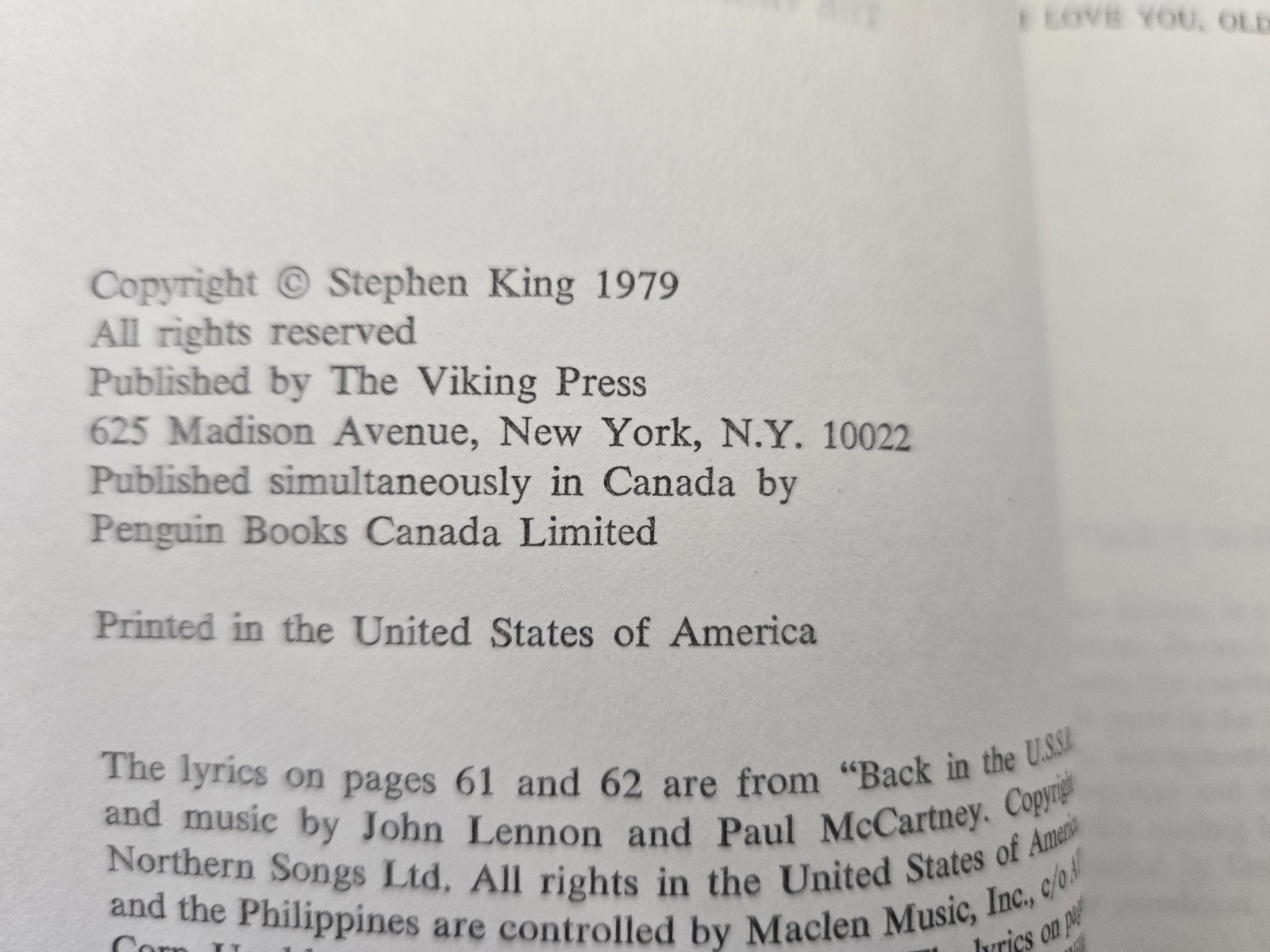 Stephen King The Dead Zone 1979 Viking Press HC Book 1st Edition