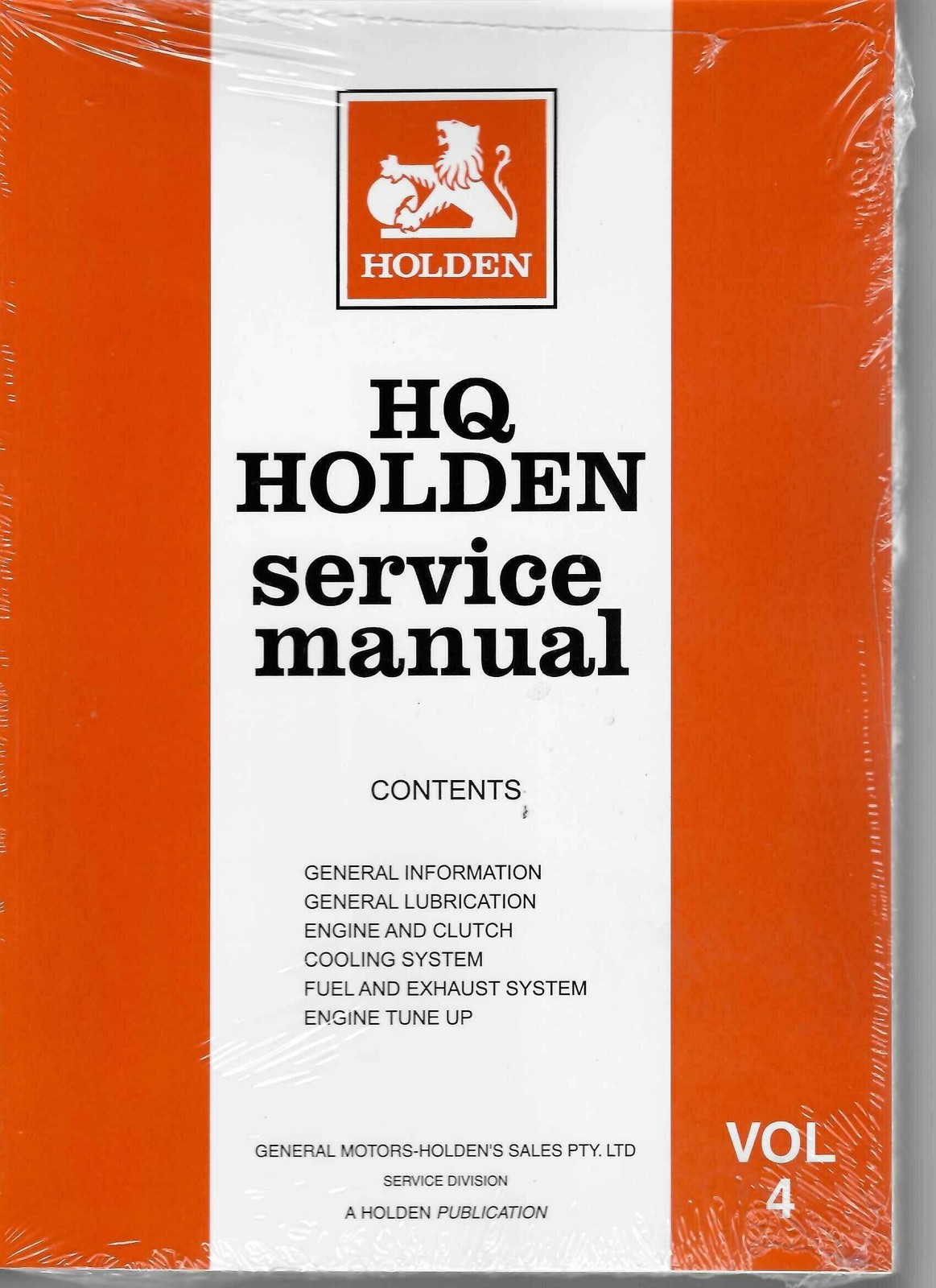 Holden HQ 1971 – 1974 Service Manual (5 Volume Set, A Holden Publication)
