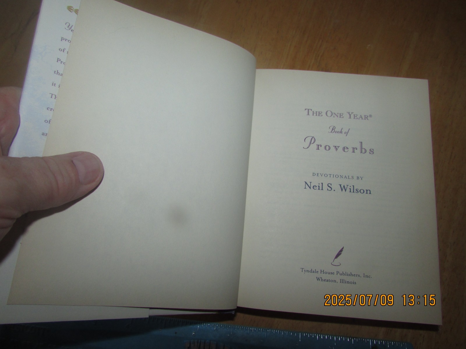 One Year Book of Proverbs by Neil S. Wilson (2002, Hardcover)