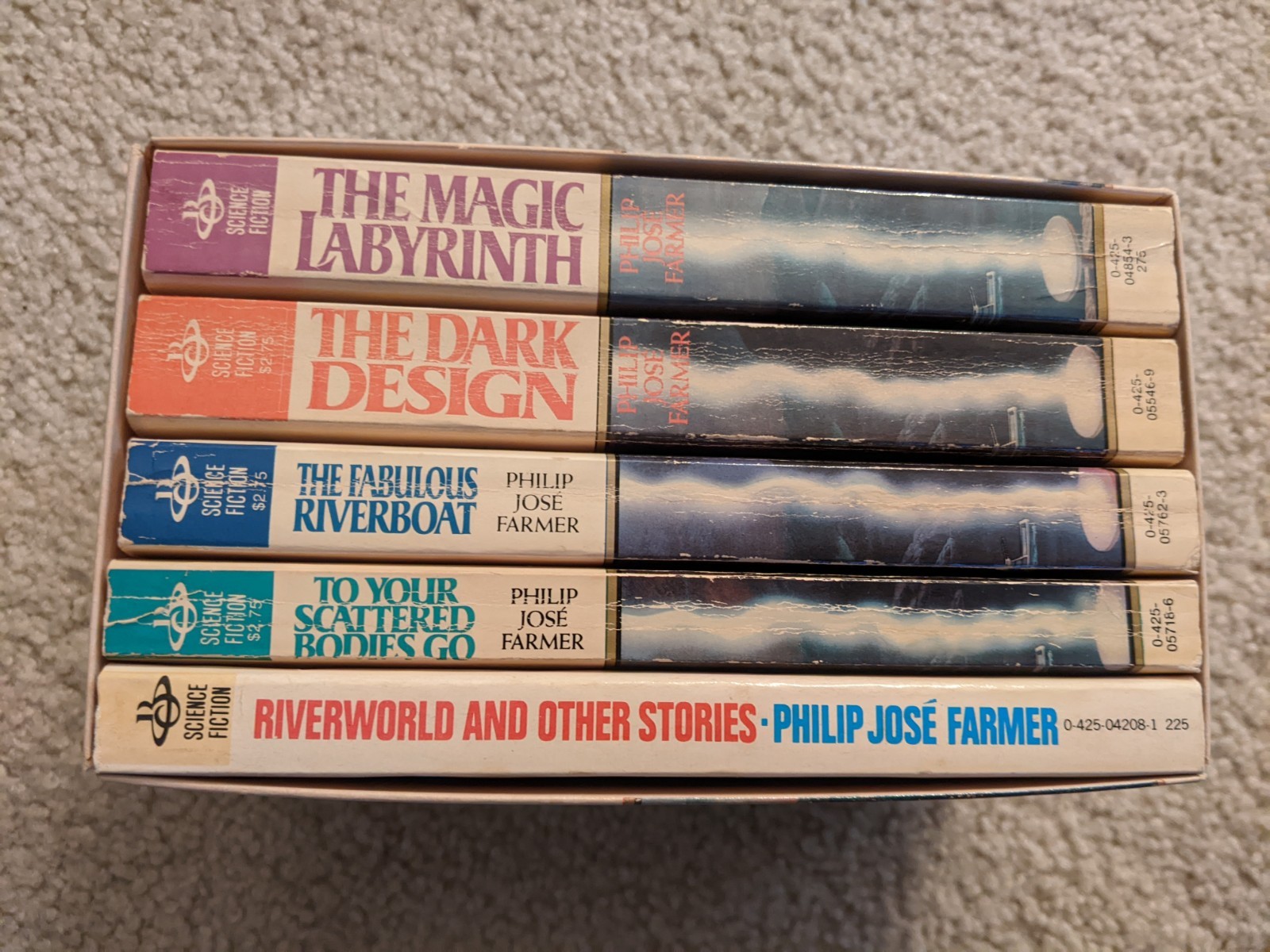 The Complete Riverworld Novels, By Philip Jose Farmer. 5 PB Book Set & Slipcase