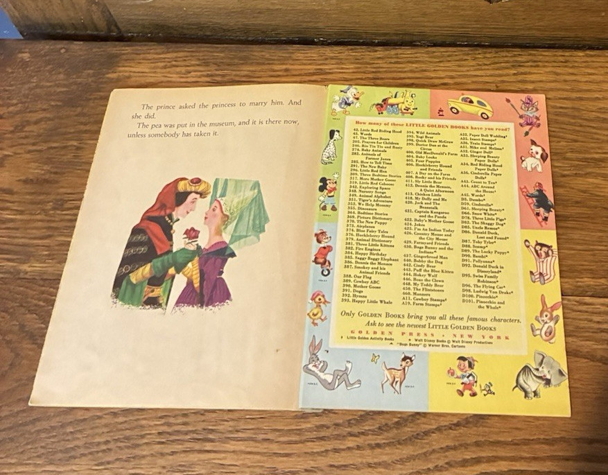 Vintage 1962 Little Golden Book Rumpelstiltskin & The Princess and the Pea