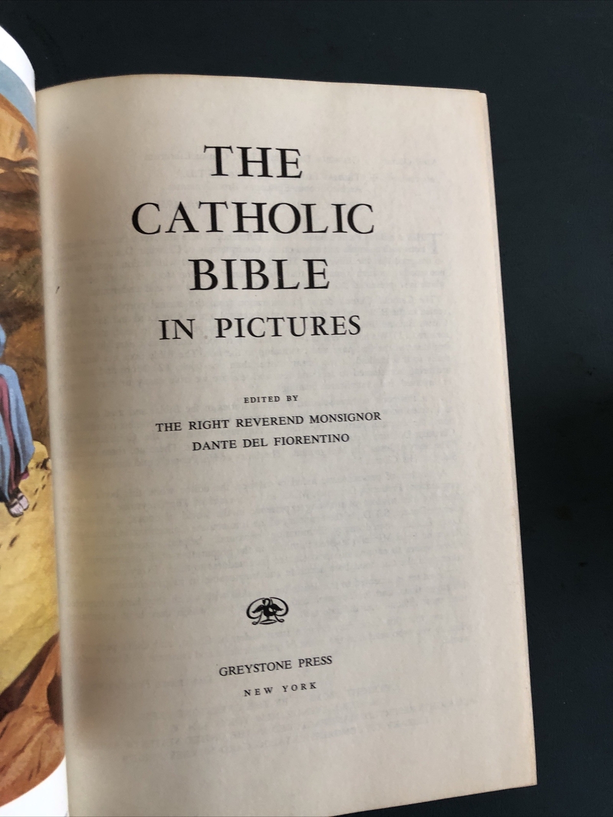 My The Catholic Bible In Pictures 1955 Greystone Press HC DJ
