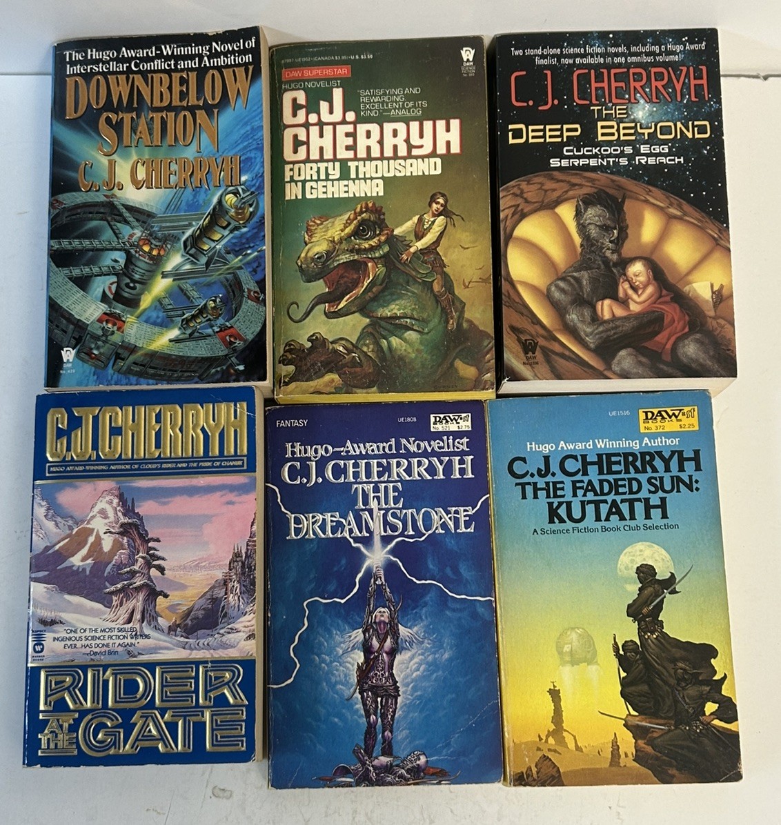 Vintage Science Fiction Paperback Book Lot 21 Books- Pournelle, Cherryh, etc.