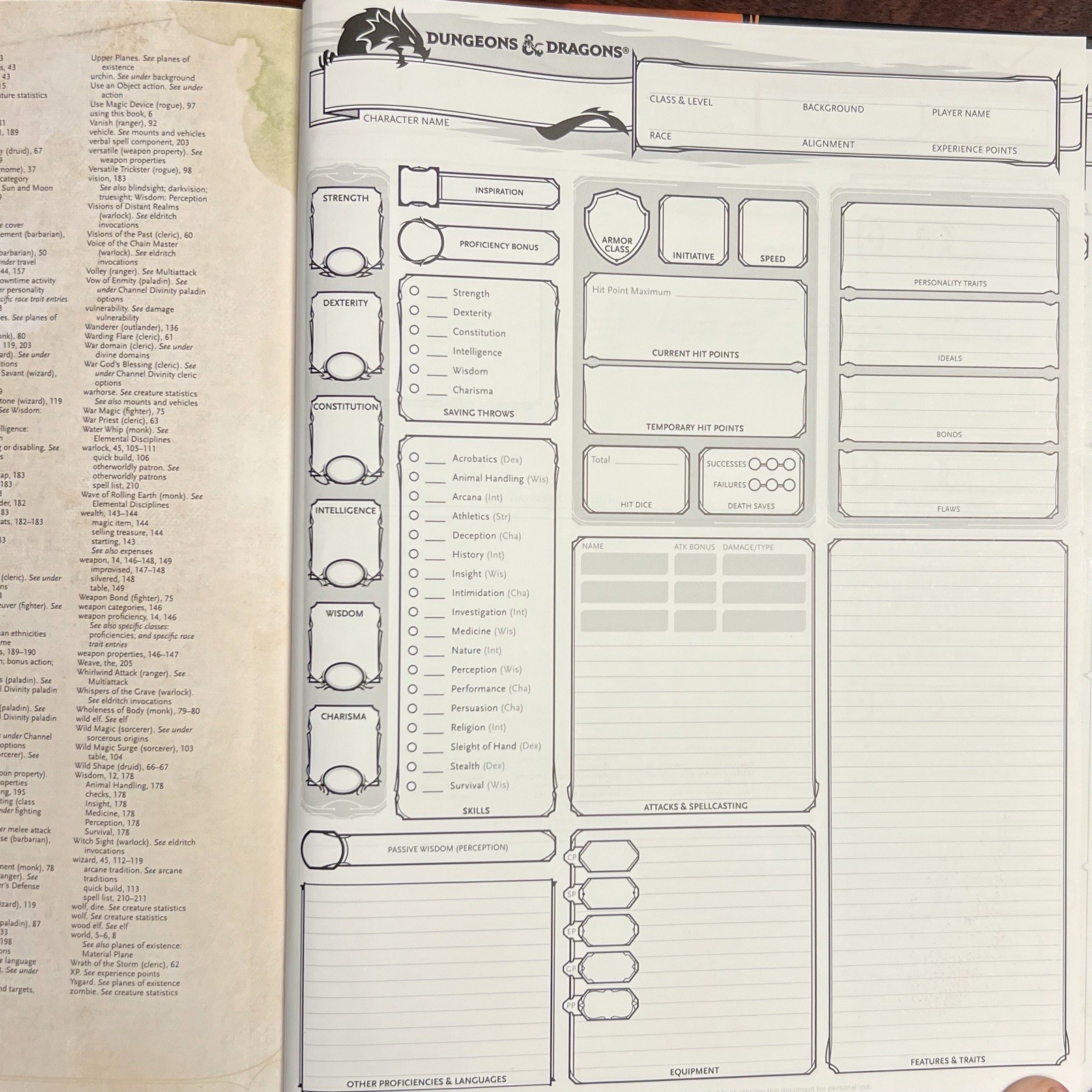 D&D Player’s Handbook 5th Edition Hardcover 2014 4th Printing Dungeons Dragons