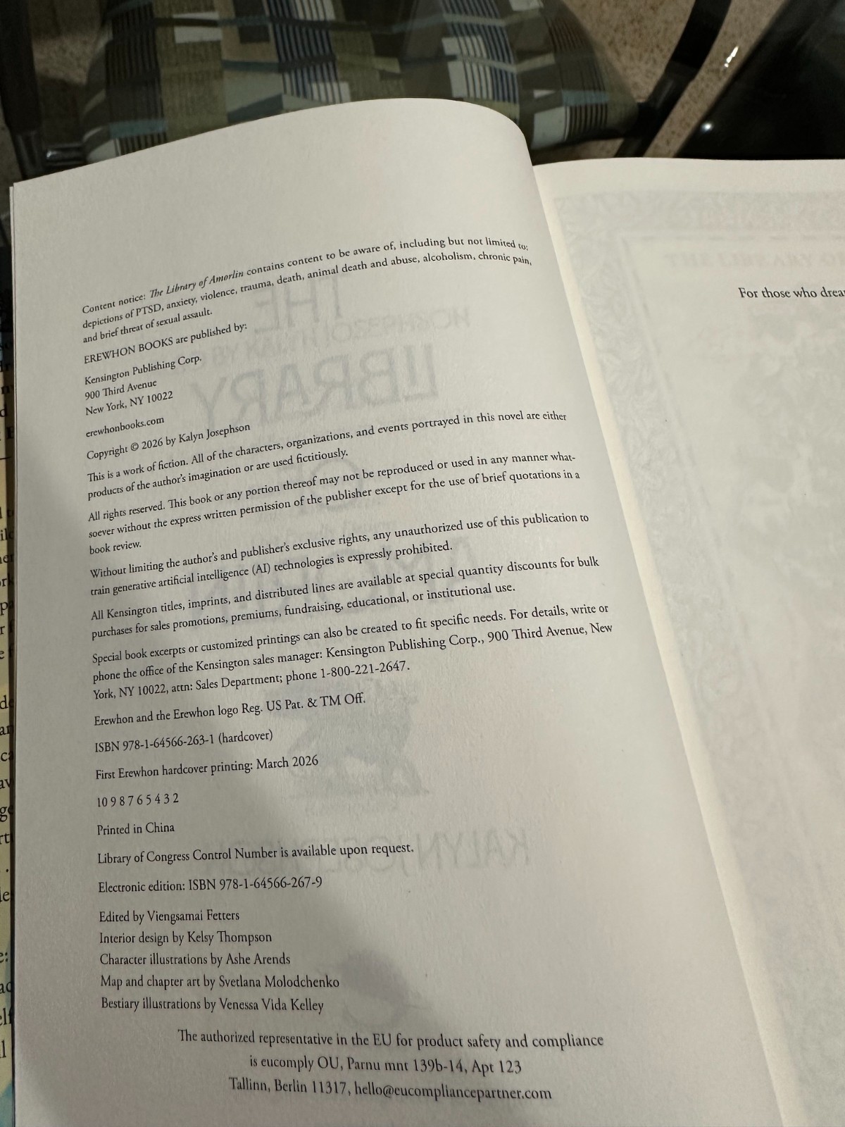 Kalyn Josephson The Library of Amorlin NEW Deluxe Limited Edition Hardcover/DJ