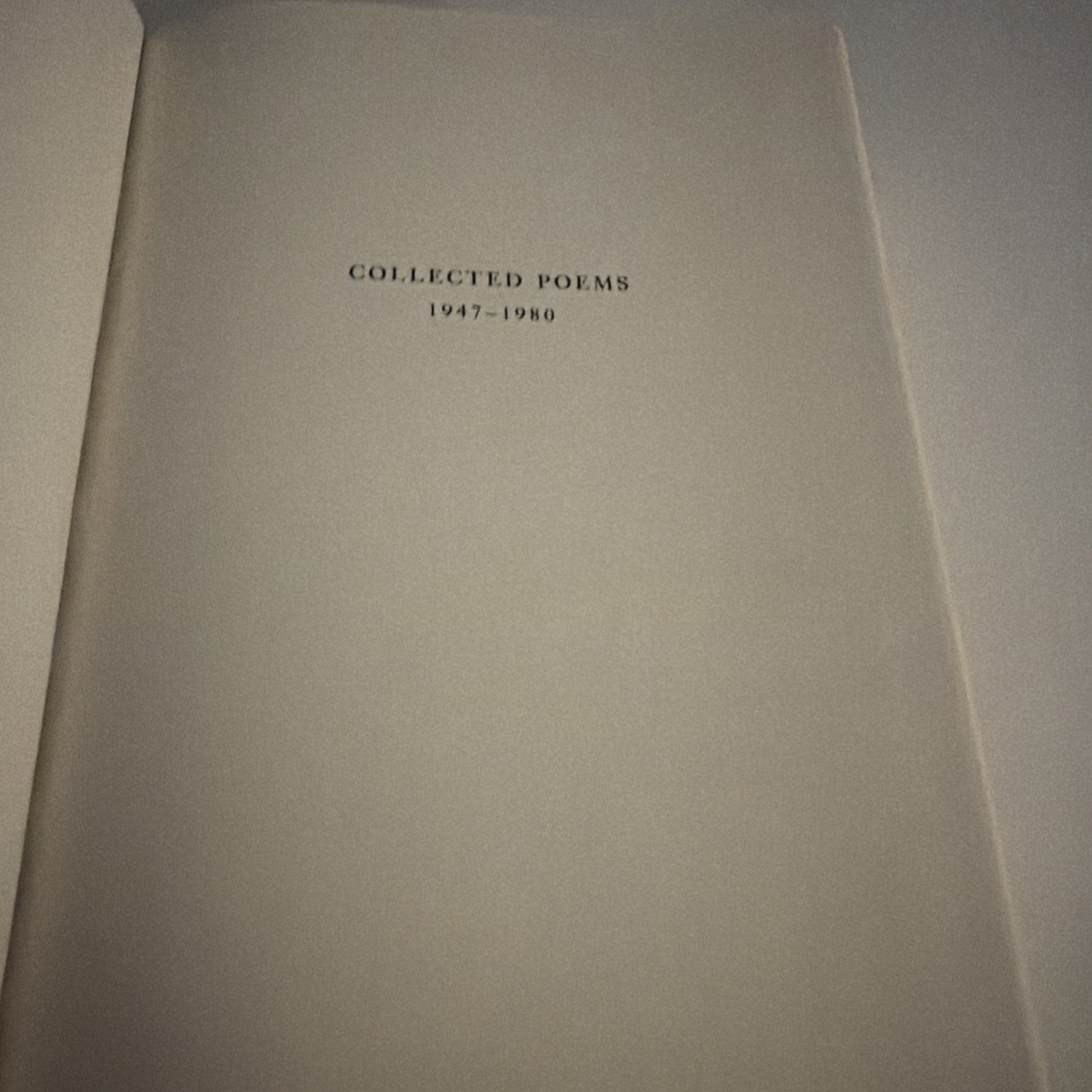 Allen Ginsberg Collected Poems 1947-1989. No Dust Jacket.