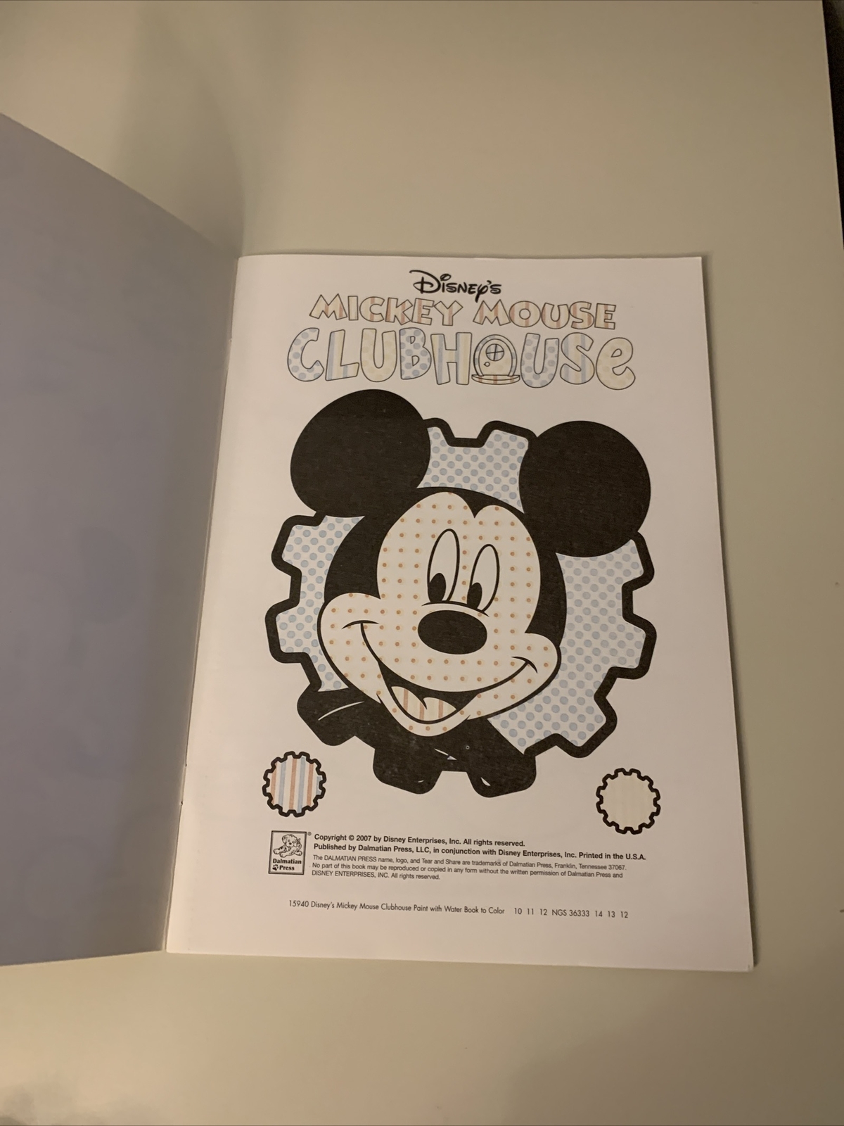 2-DISNEY MICKEY MOUSE CLUBHOUSE PAINT WITH WATER By Dalmatian Press