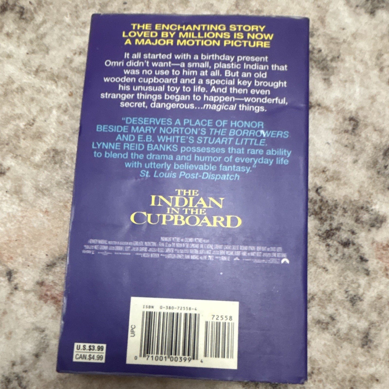 Lynne Reid Banks The Indian in the Cupboard Paperback Fiction Film/TV Adaptation