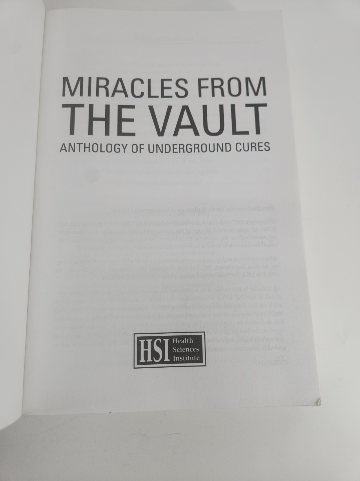 Miracles From The Vault Institute Of Health Sciences PB Red Brown 2020 USA