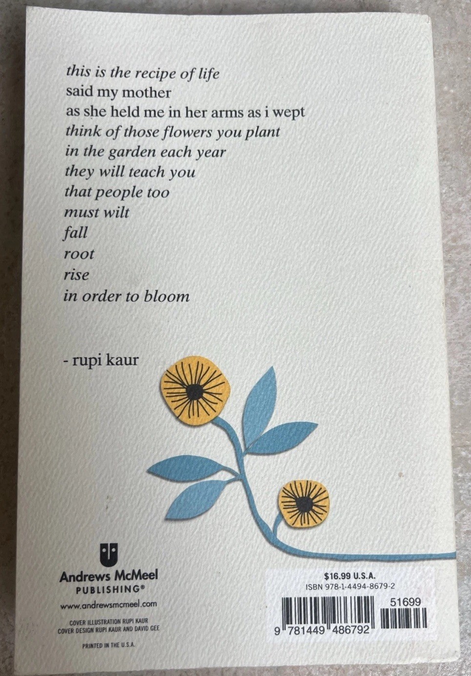THE SUN AND HER FLOWERS BY RUPI KAUR