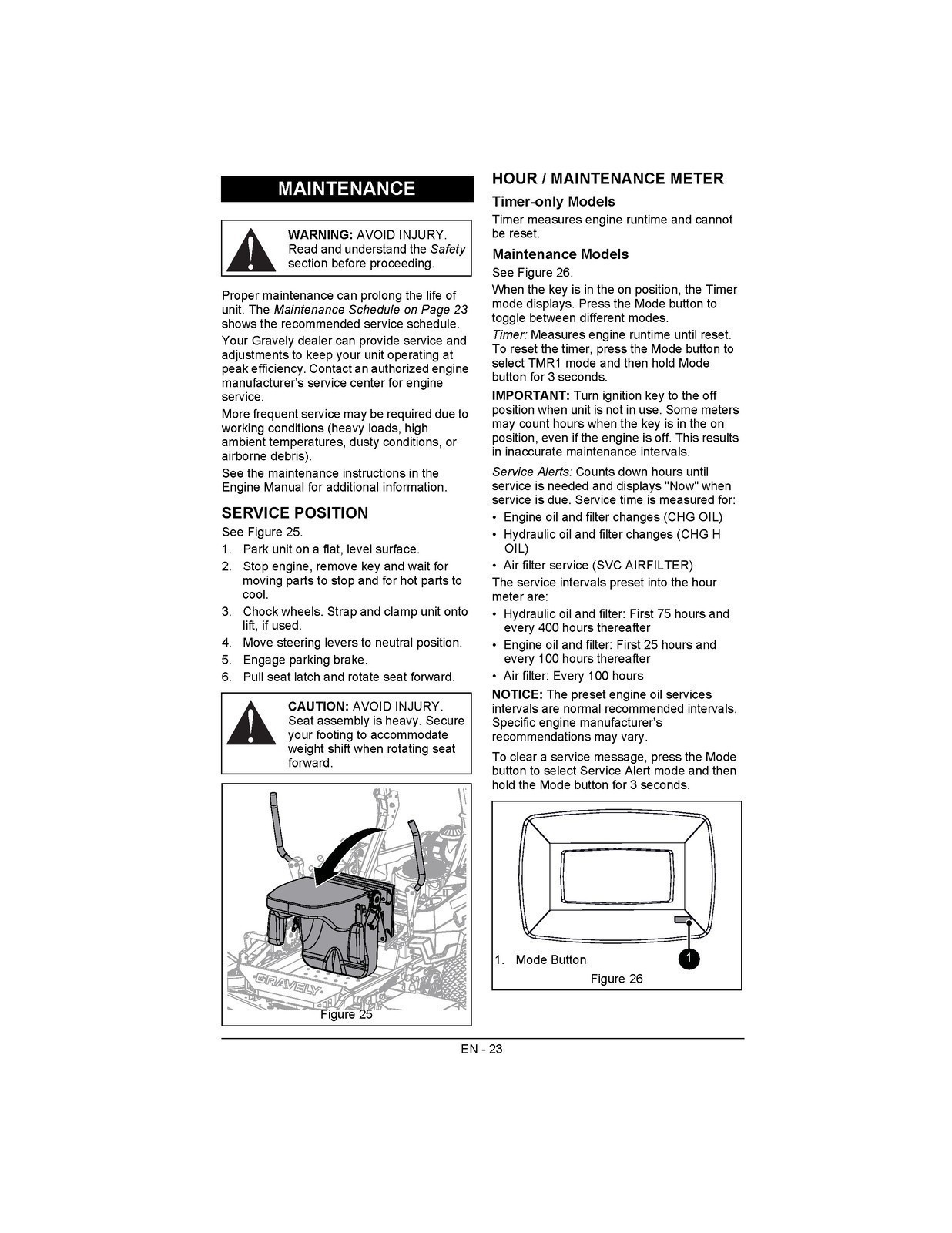 GRAVELY Pro-Turn 452 460 472 EFI OPERATORS MANUAL FASTENED – TOUGH FRONT & BACK