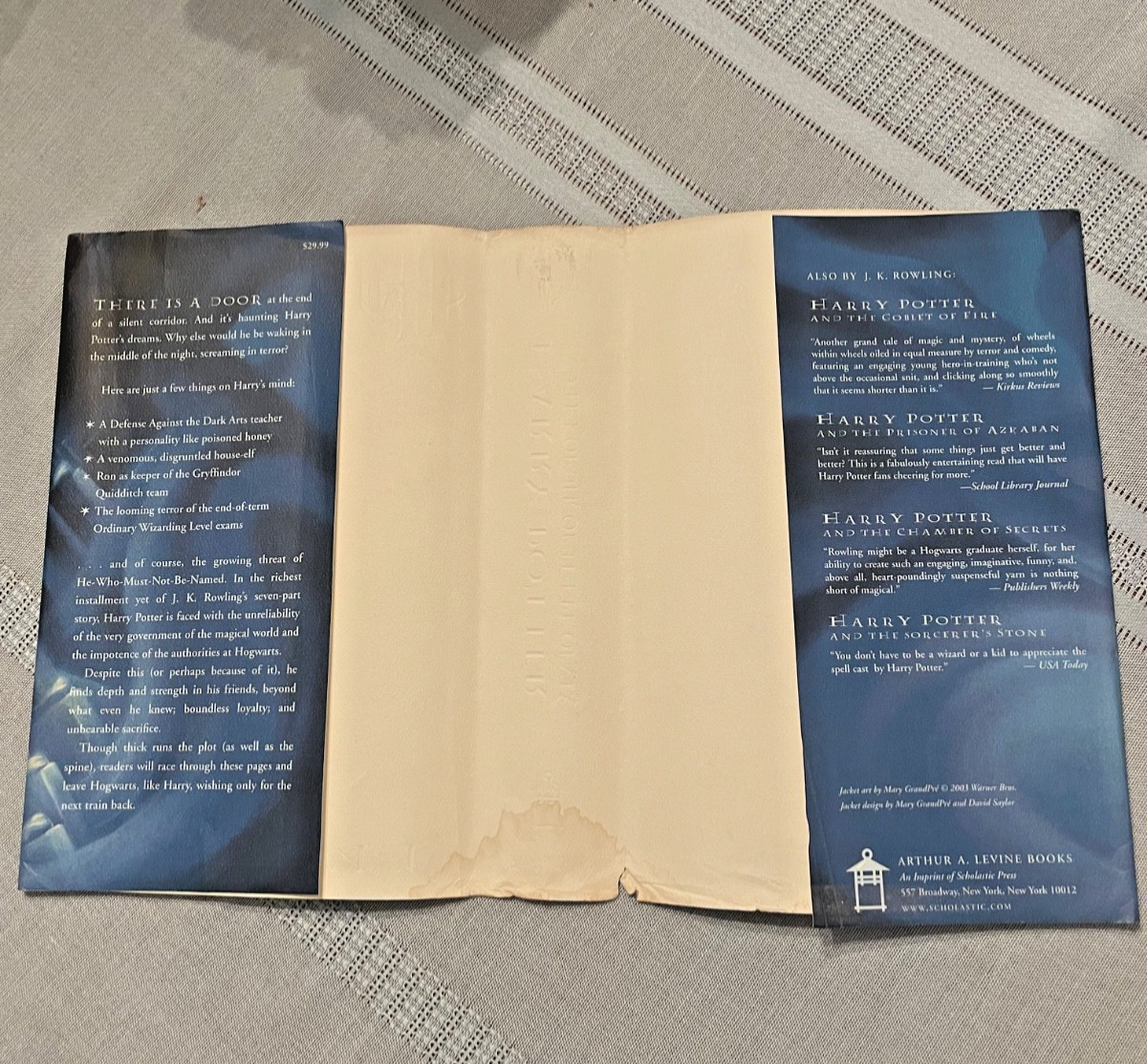 Harry Potter Order Of The Phoenix 1st American Edition 1st Print 2003 W/Error