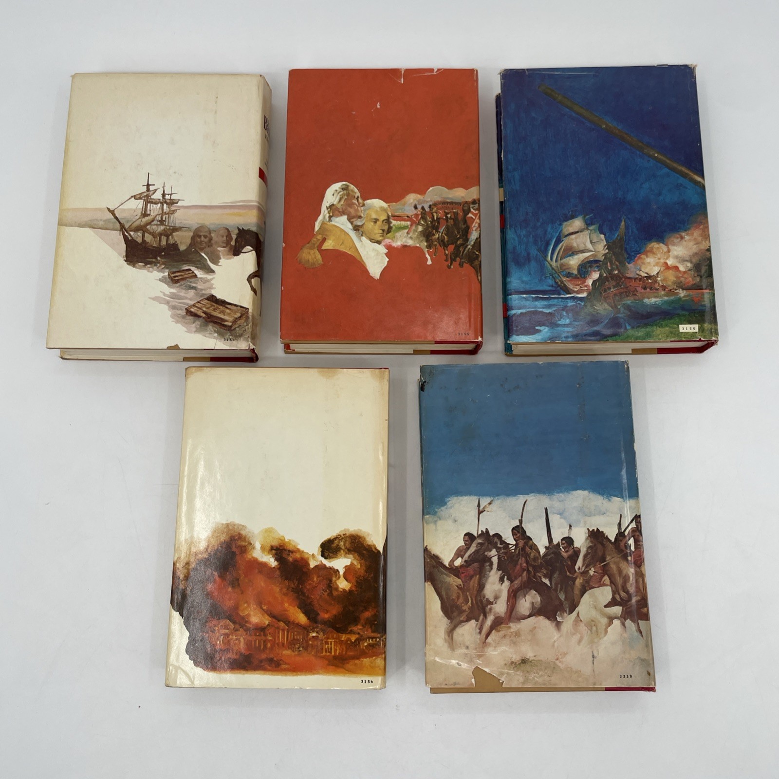 Lot of 5 John Jakes Kent Chronicles Books 1-4 and 6 HC DJ BCE Doubleday 1970s