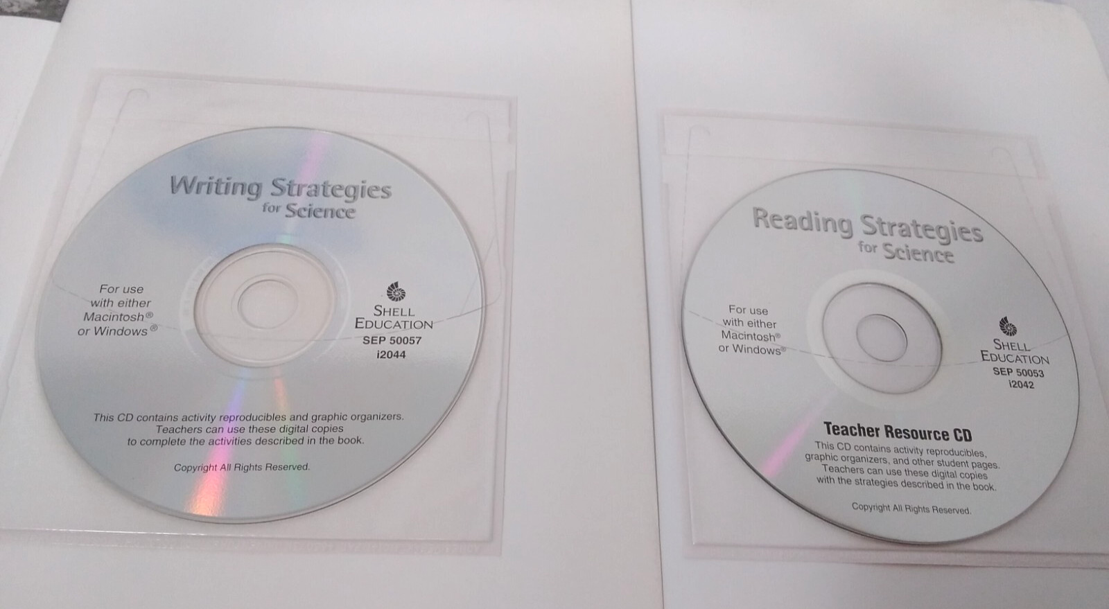 Shell Education: Reading and Writing Strategies for Science, w/ CD-ROMs *2 Books