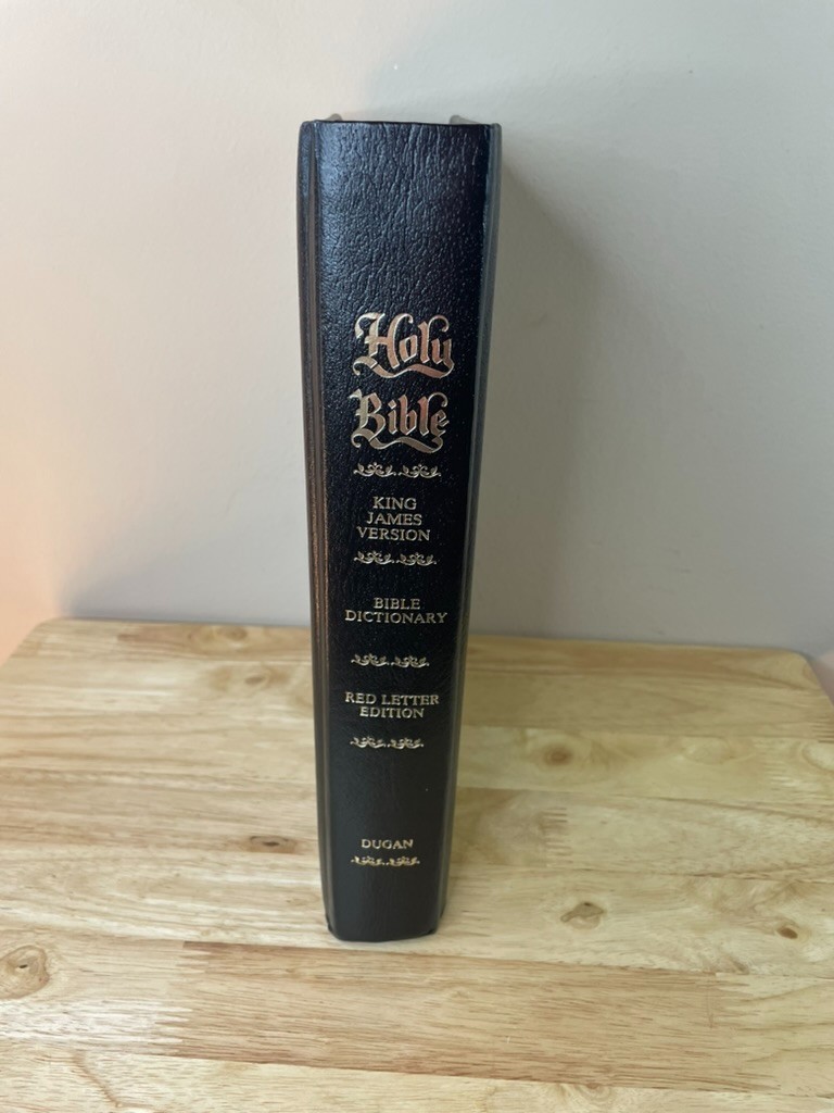 VTG 1984 KJV Family Heirloom Holy Bible Red Letter Edition Black Faux Leather