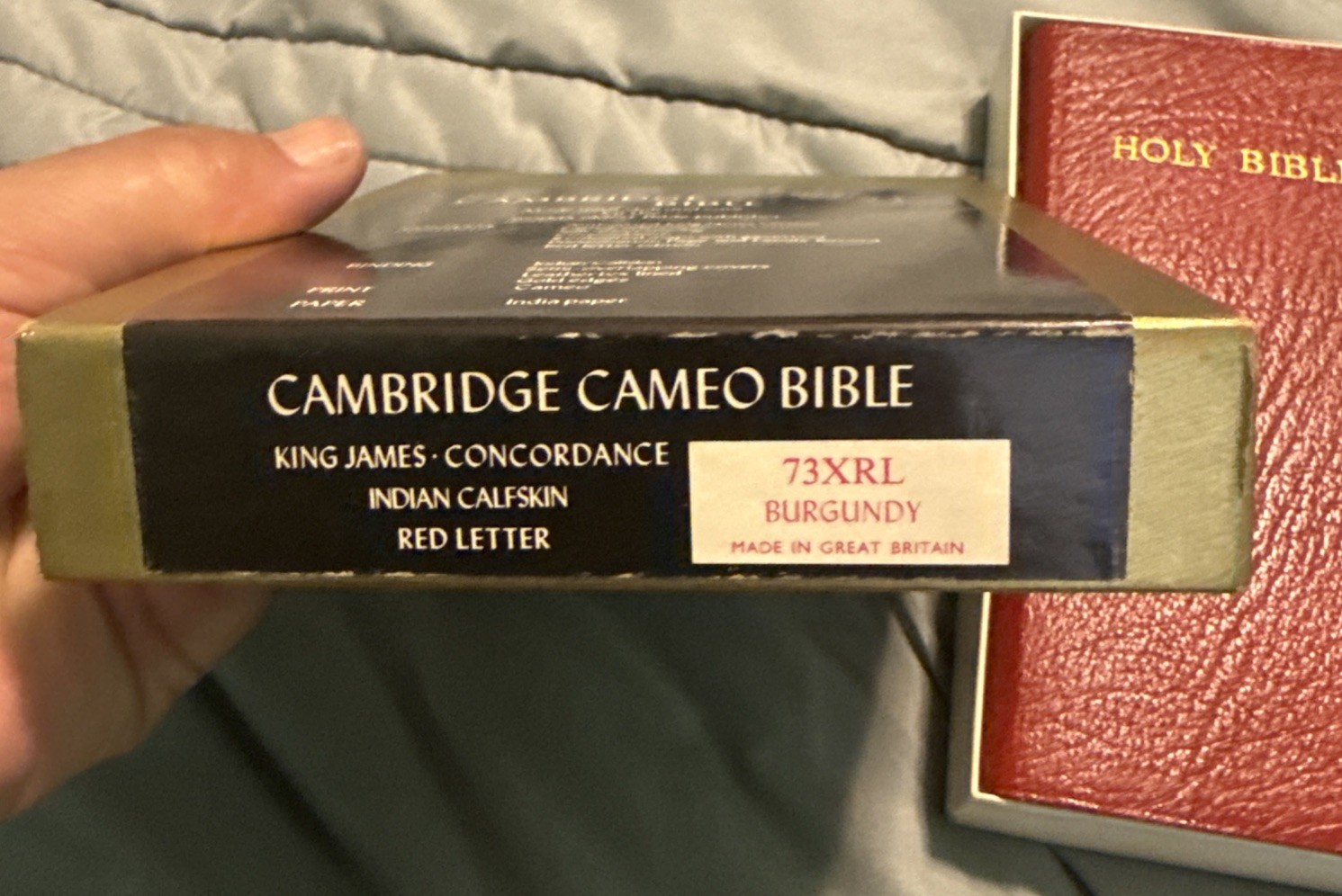 Vtg Cambridge Bible King James Calfskin Red Letter 73xrl Burgundy EUC
