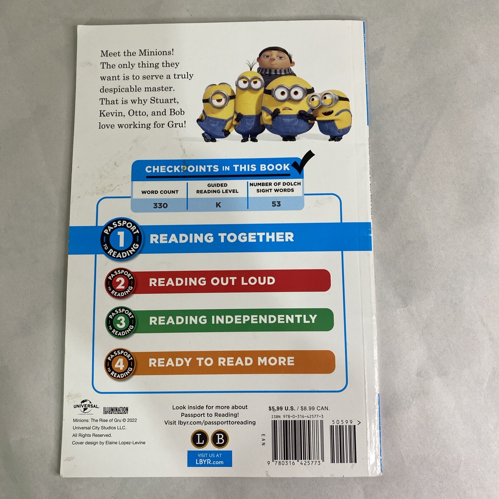 Lot of 3 Beginner Childrens Reading Books Level 1 Paperback Schoolastic Minions