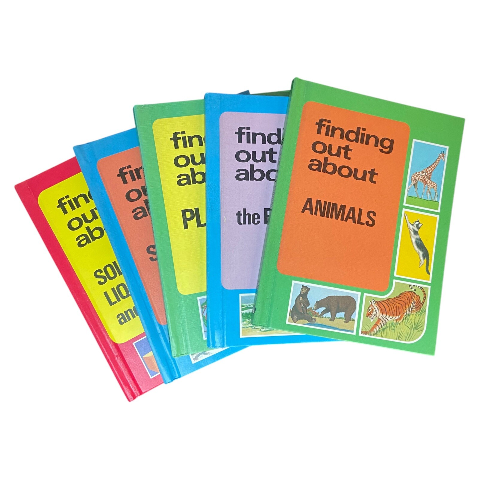 (SET OF 5) VTG 1974 “Finding Out About” By Francis Alder Educational Hardcover