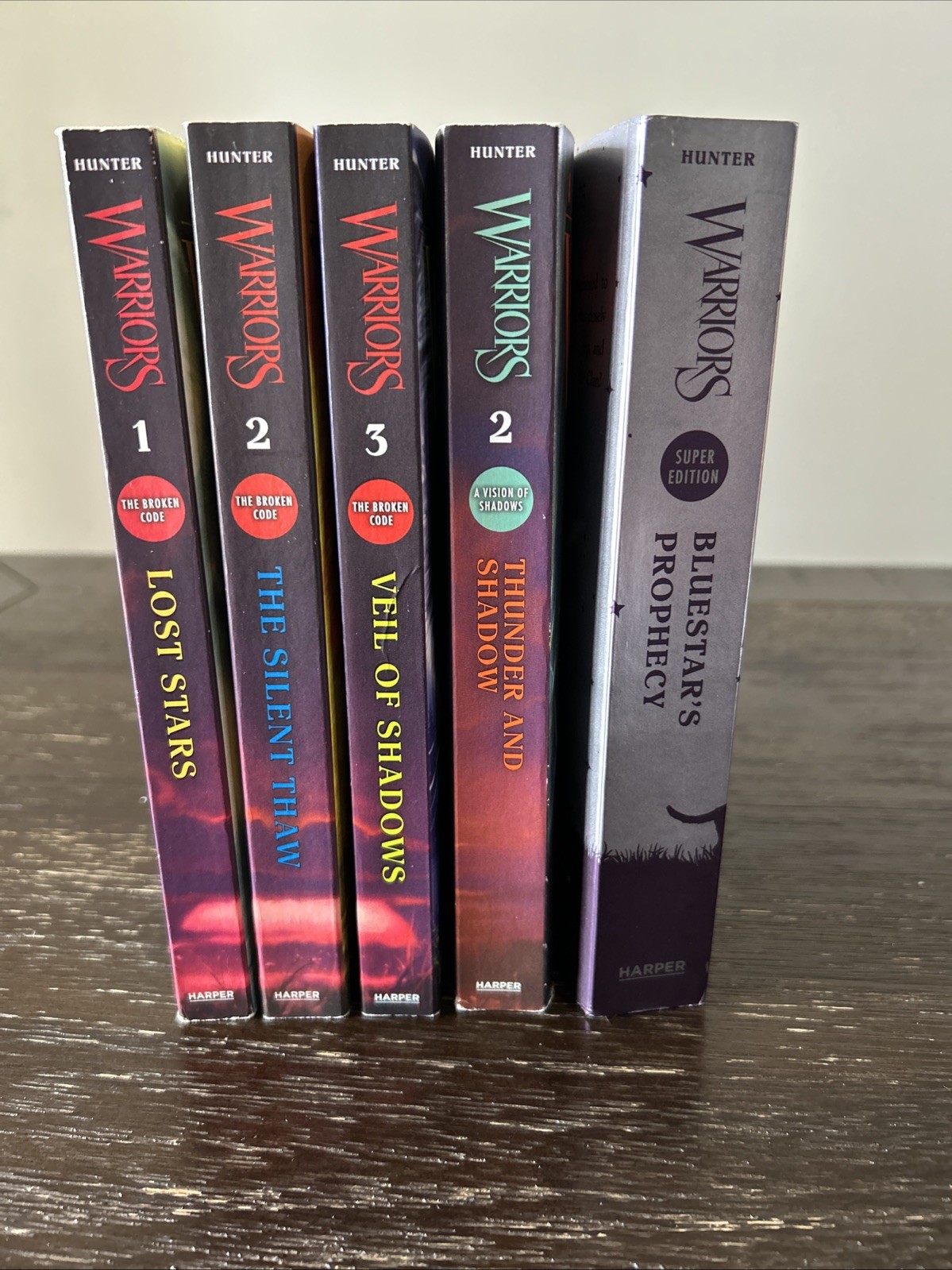 Warriors Cat Book Lot By Erin Hunter + Warrior Cat Bag Bluestar’s Prophecy