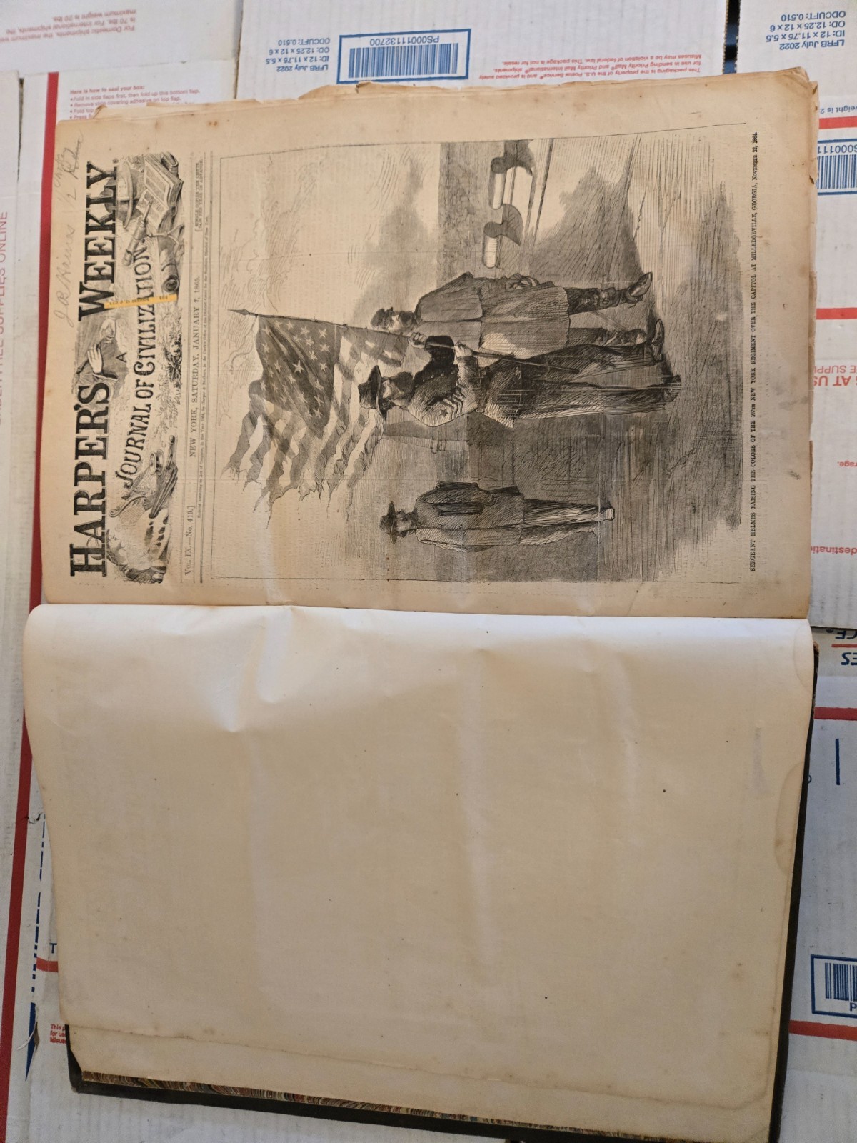 Harpers Weekly Journal of Civilization 1865 volume IX full year bound volume