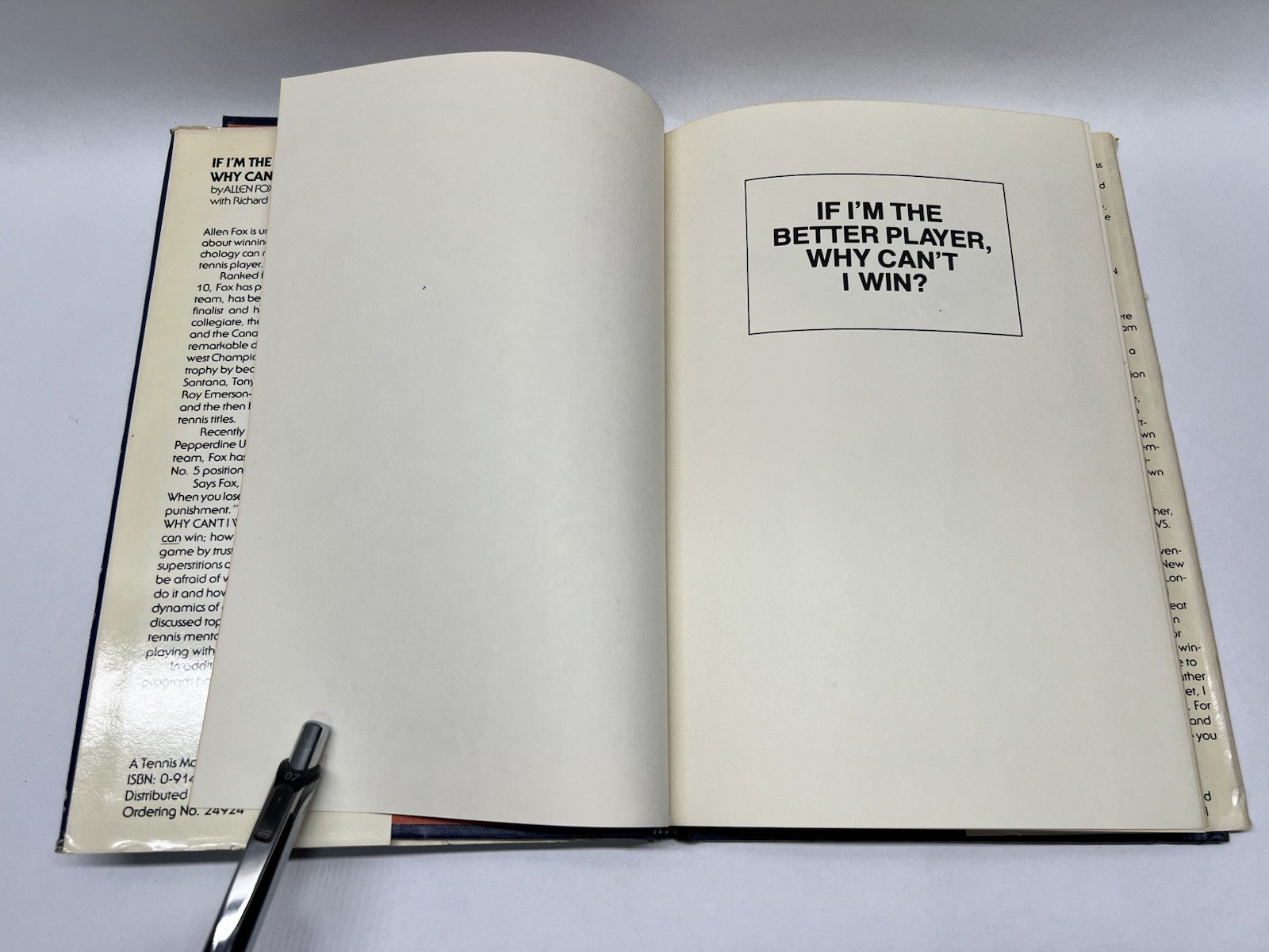 If I’m the better player, Why can’t I – Hardcover, by Allen Fox – Acceptable