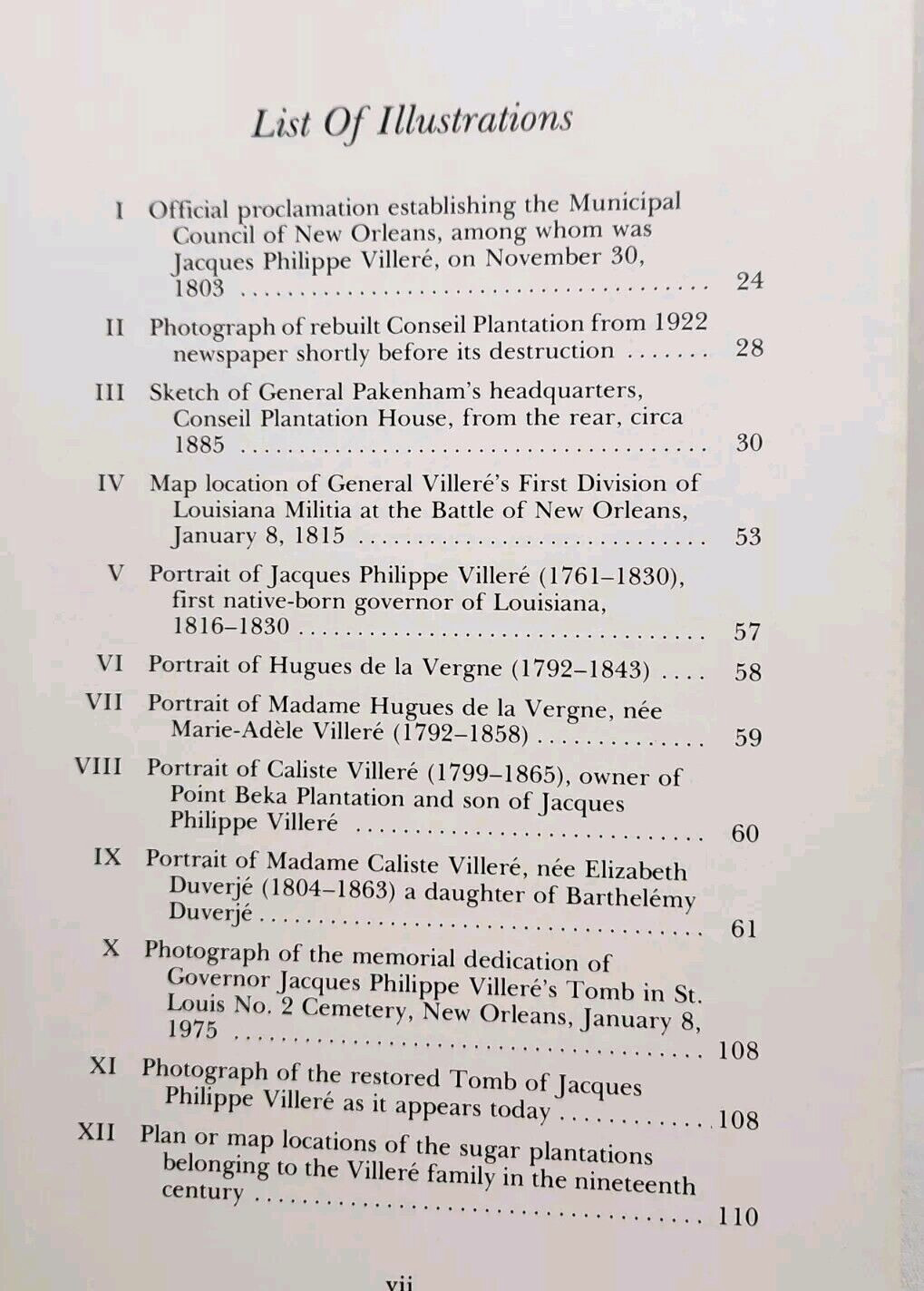 JACQUES PHILIPPE VILLERE First Native-Born Governor of Louisiana HC Ltd Ed. 1st