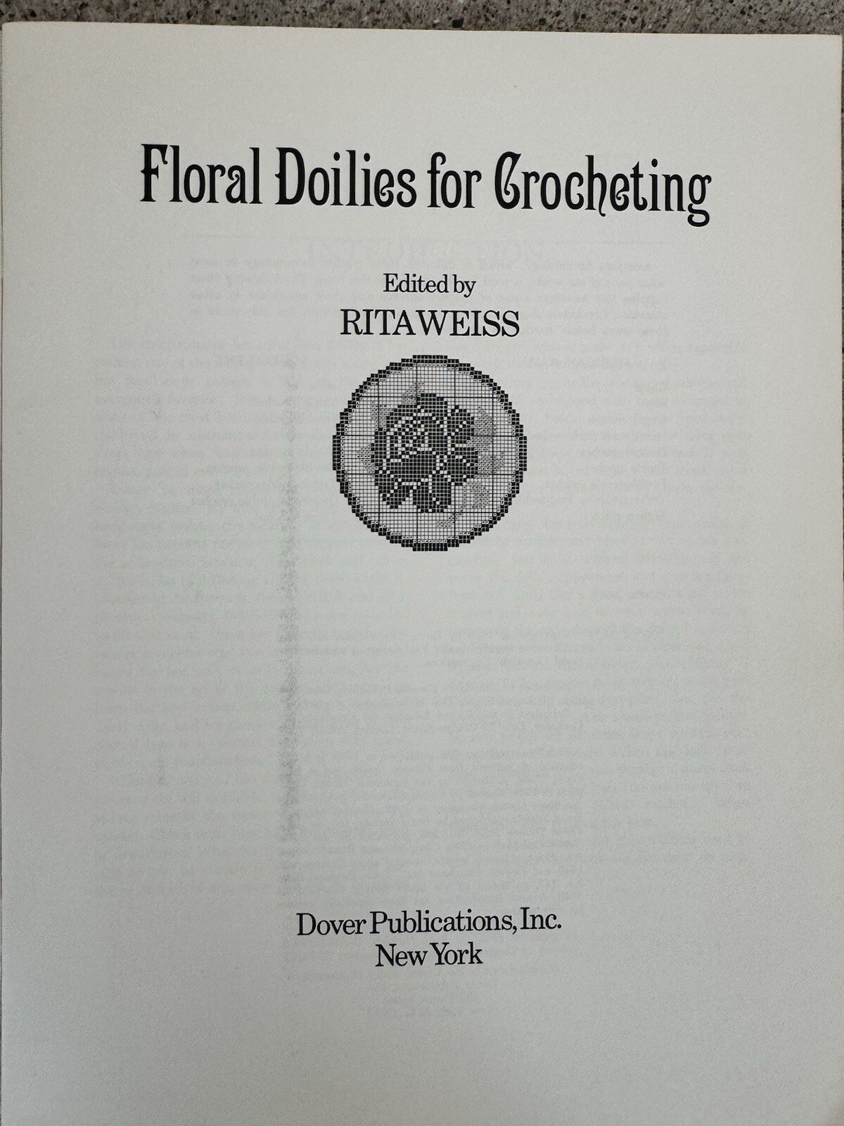 Rita Weiss Floral Doilies for Crocheting and Crocheting doilies book set craft