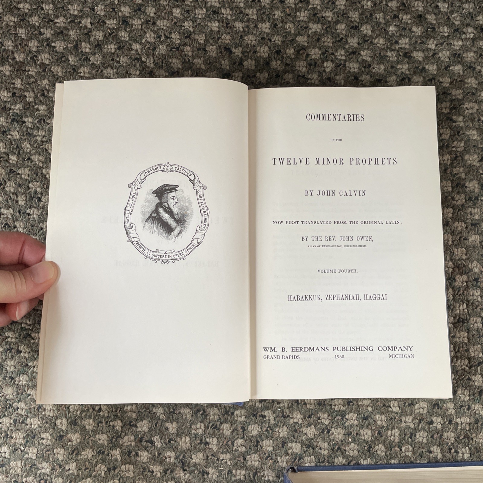 Calvin’s Commentary on Minor Prophets 5 Volume Set Eerdmans Hardback