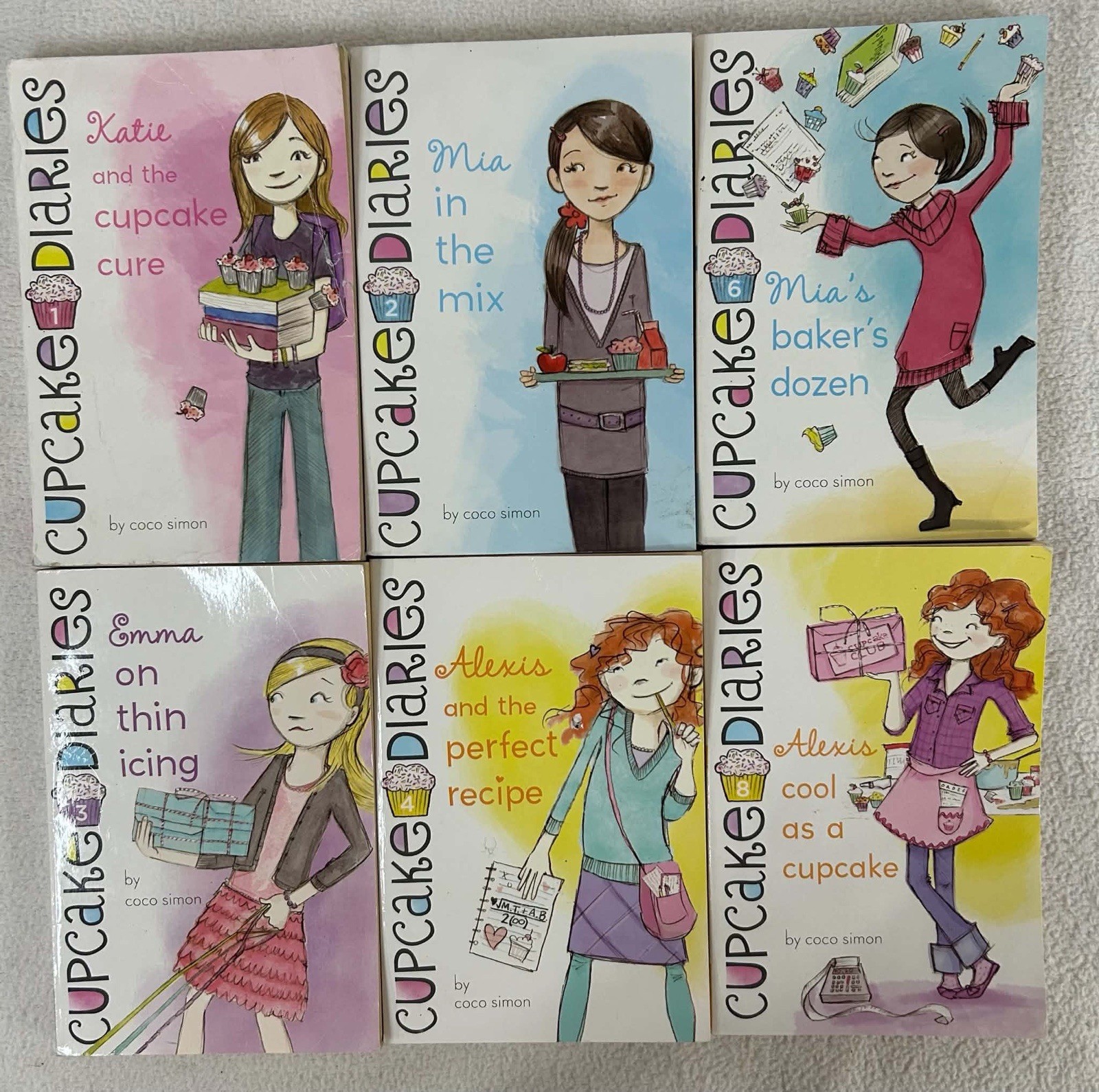Cupcake Diaries Lot Of 6, Missing #5 And #7 Coco Simon Kids Chapter Books