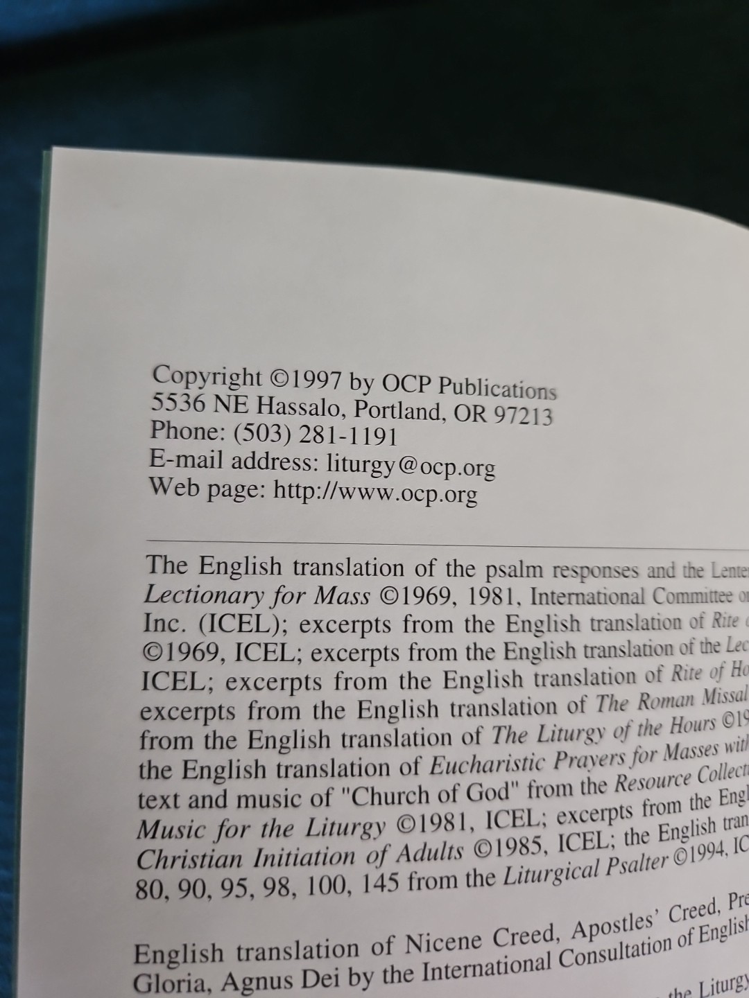 Glory and Praise: Hymnal Second Edition by OCP 1997 Hardcover