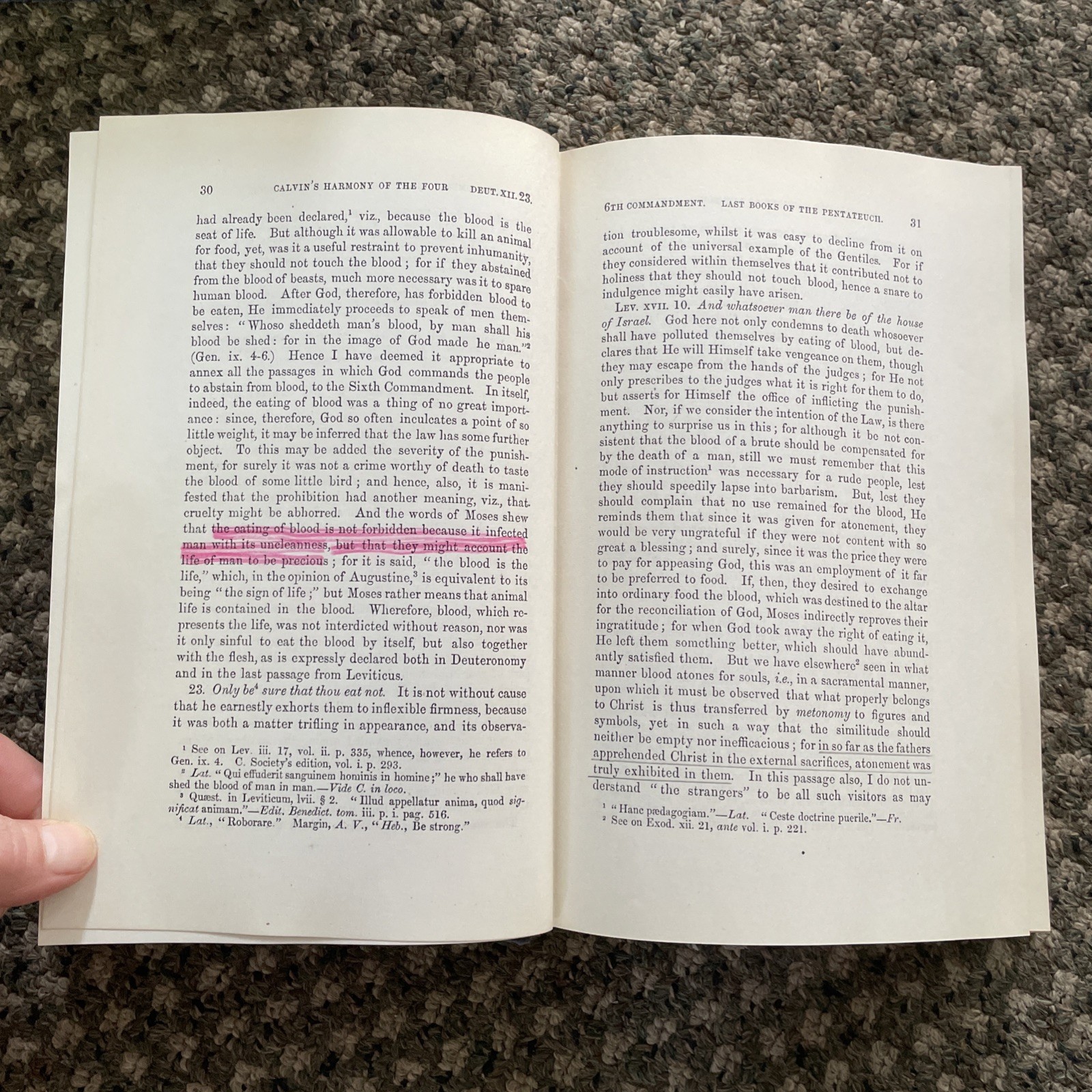 Calvin’s Commentary on Last 4 Books of Moses 4 Volume Set Eerdmans 1948 HB