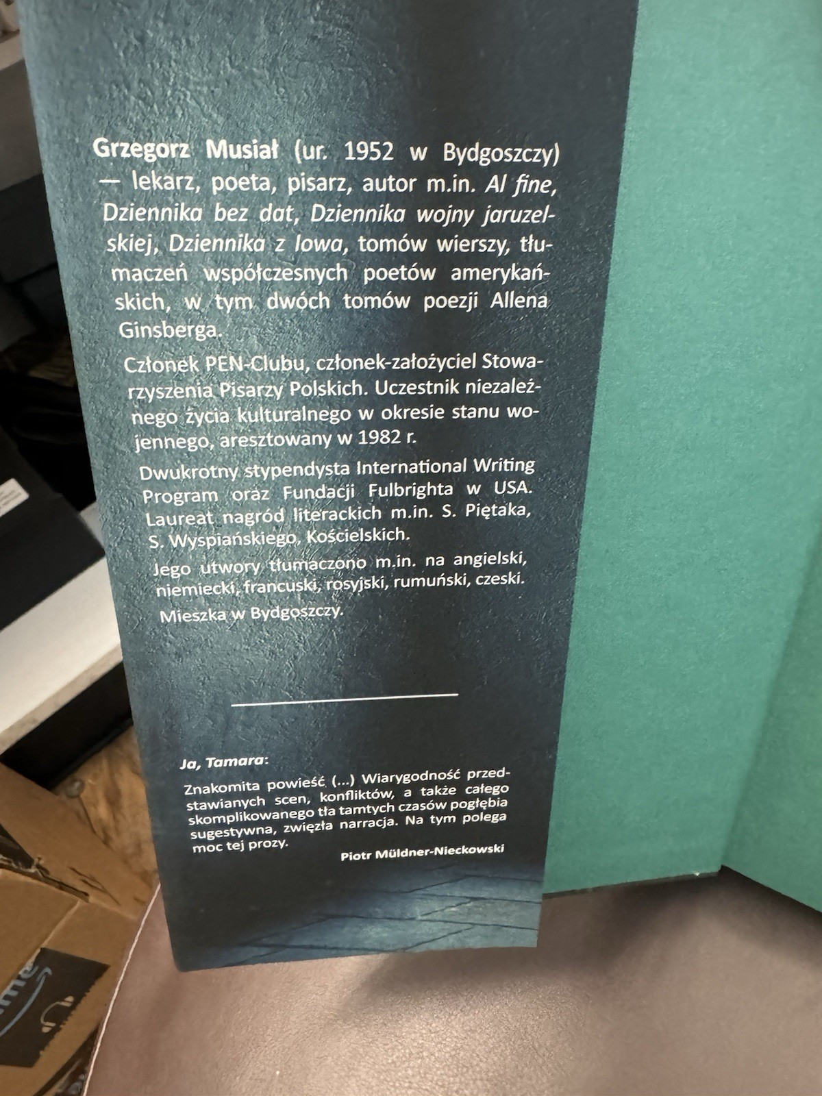 Ja Tamara- Musiał Grzegorz Poweiść O Tamarze Łempickiej Hard Cover Book