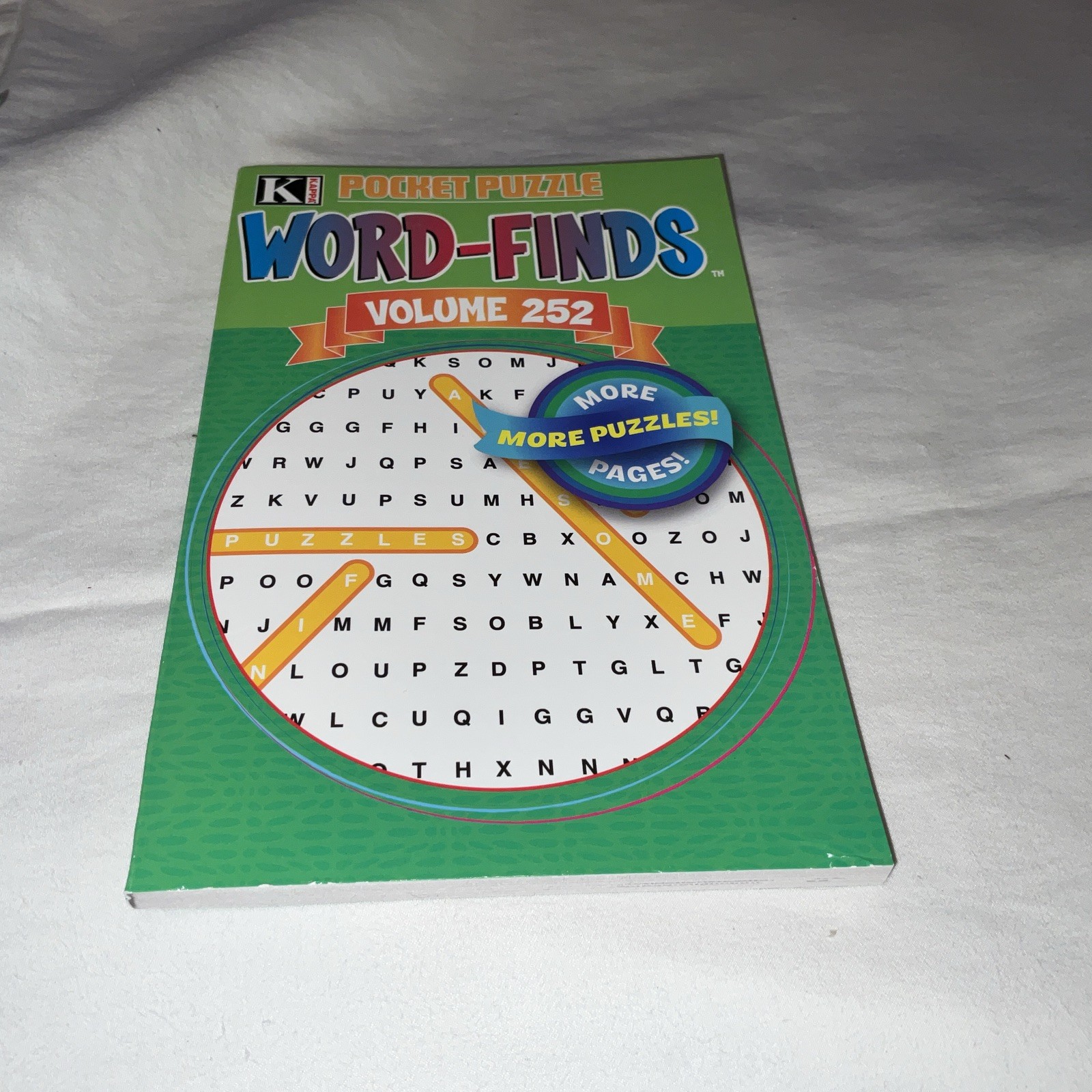 KAPPA Word-Find Pocket Puzzle Volume 252 Pages 129 W/ 58 Puzzles Large Print NEW