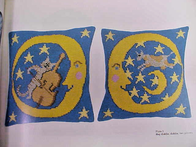 Mother Goose in Stitches 1976 Kathleen Thorne Thomsen 45 Patterns Hard Cover DJ