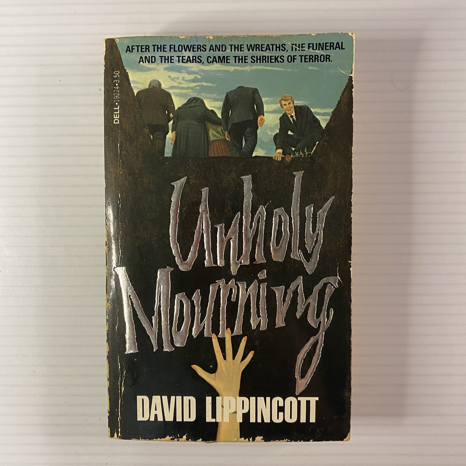 Unholy Mourning Horror Paperback Book by David Lippincott from Dell Books 1982