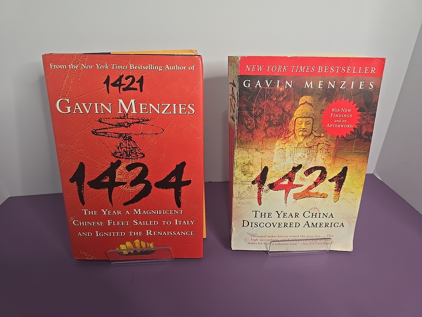 Gavin Menzies 2 Book Lot – 1421 & 1434 – First Ed HC + China History PB Set