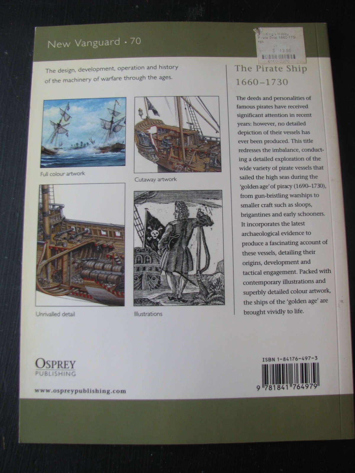 OSPREY NEW VANGUARD #70 PIRATE SHIP VG/NN