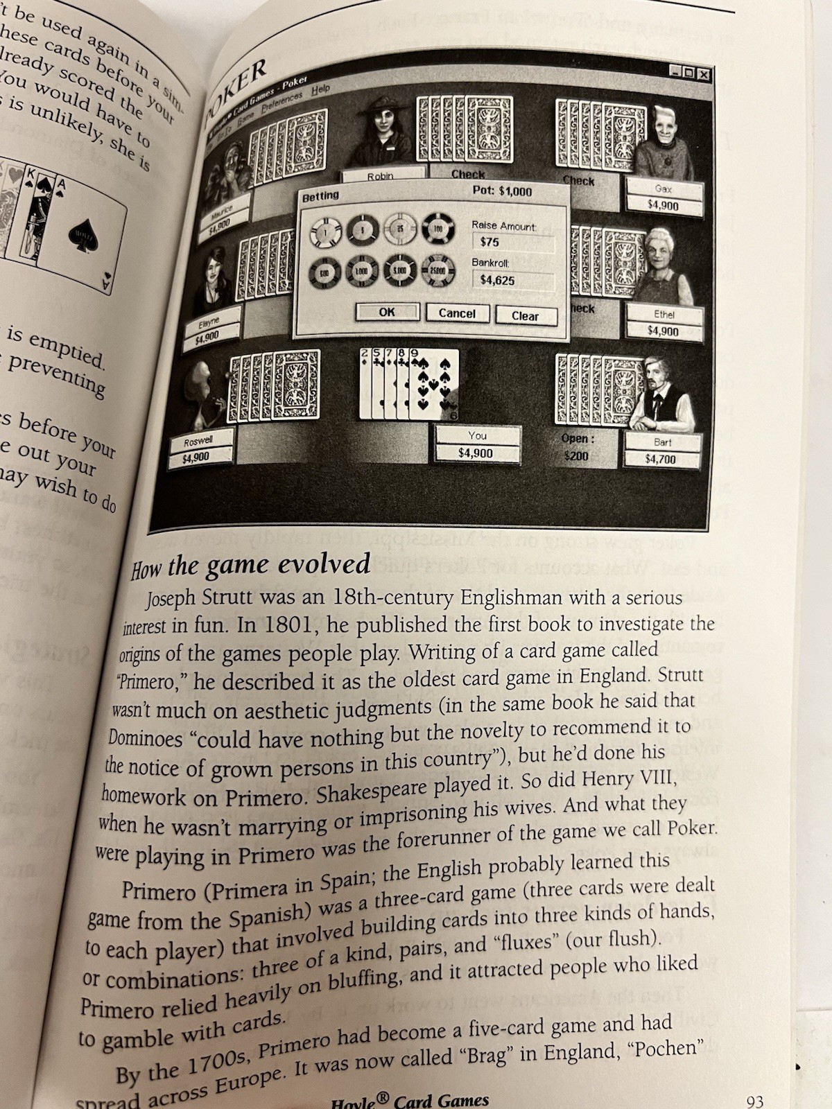 1998 Hoyle Card Games Sierra PC Game Manual Booklet Poker Bridge Solitaire
