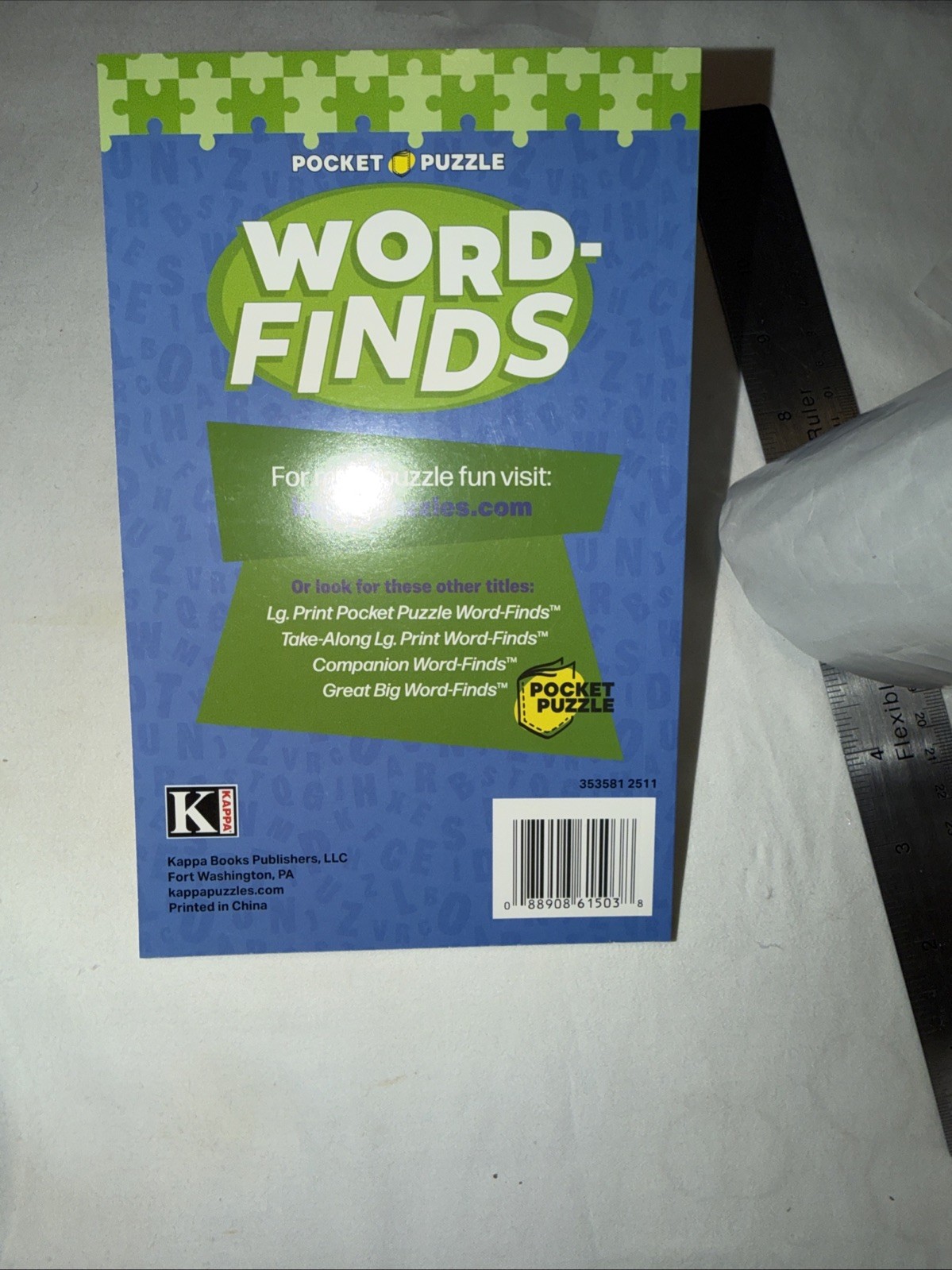 KAPPA Word-Find Pocket Puzzle Volume 267 Pages 130 W/ 58 Puzzles Large Print NEW