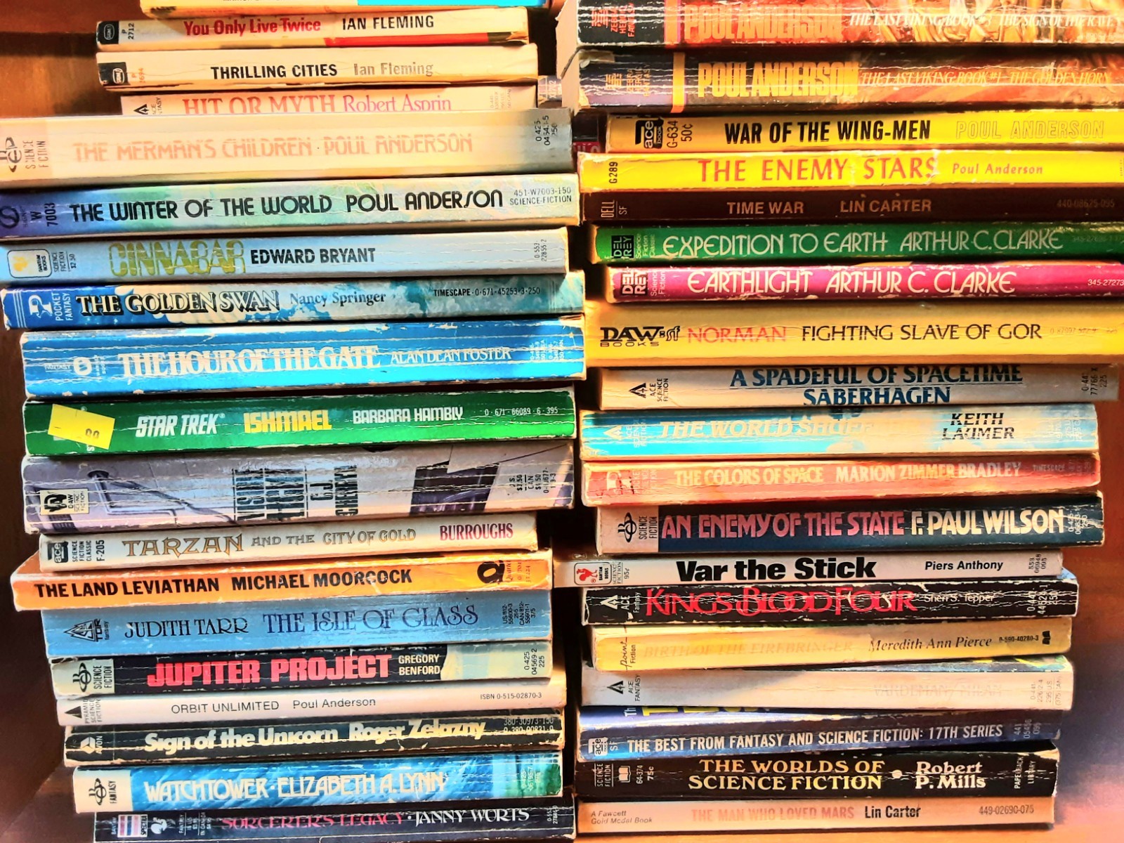 Wholesale Lot 70 Misc Vintage Sci-Fi/Fantasy Paperback Books Poul Anderson More