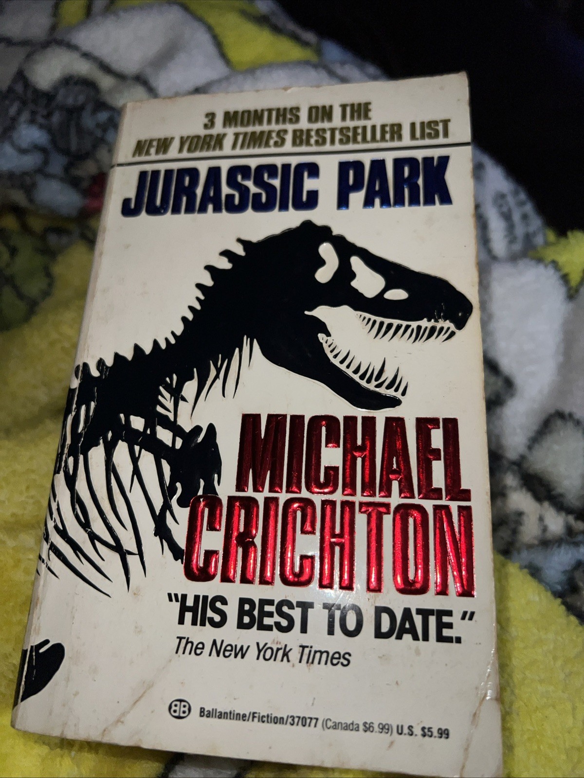 Jurassic Park by Michael Crichton 1991 Ballantine Paperback