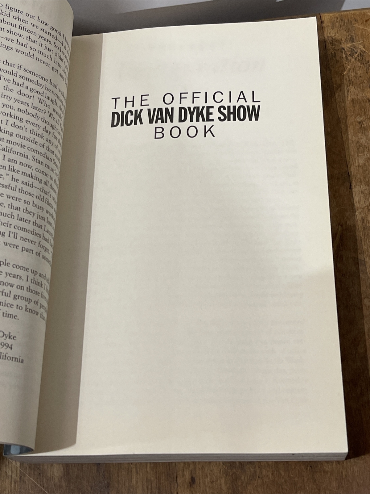 Signed TheOfficial Dick Van Dyke Show Book: The Definitive History and Ultimate