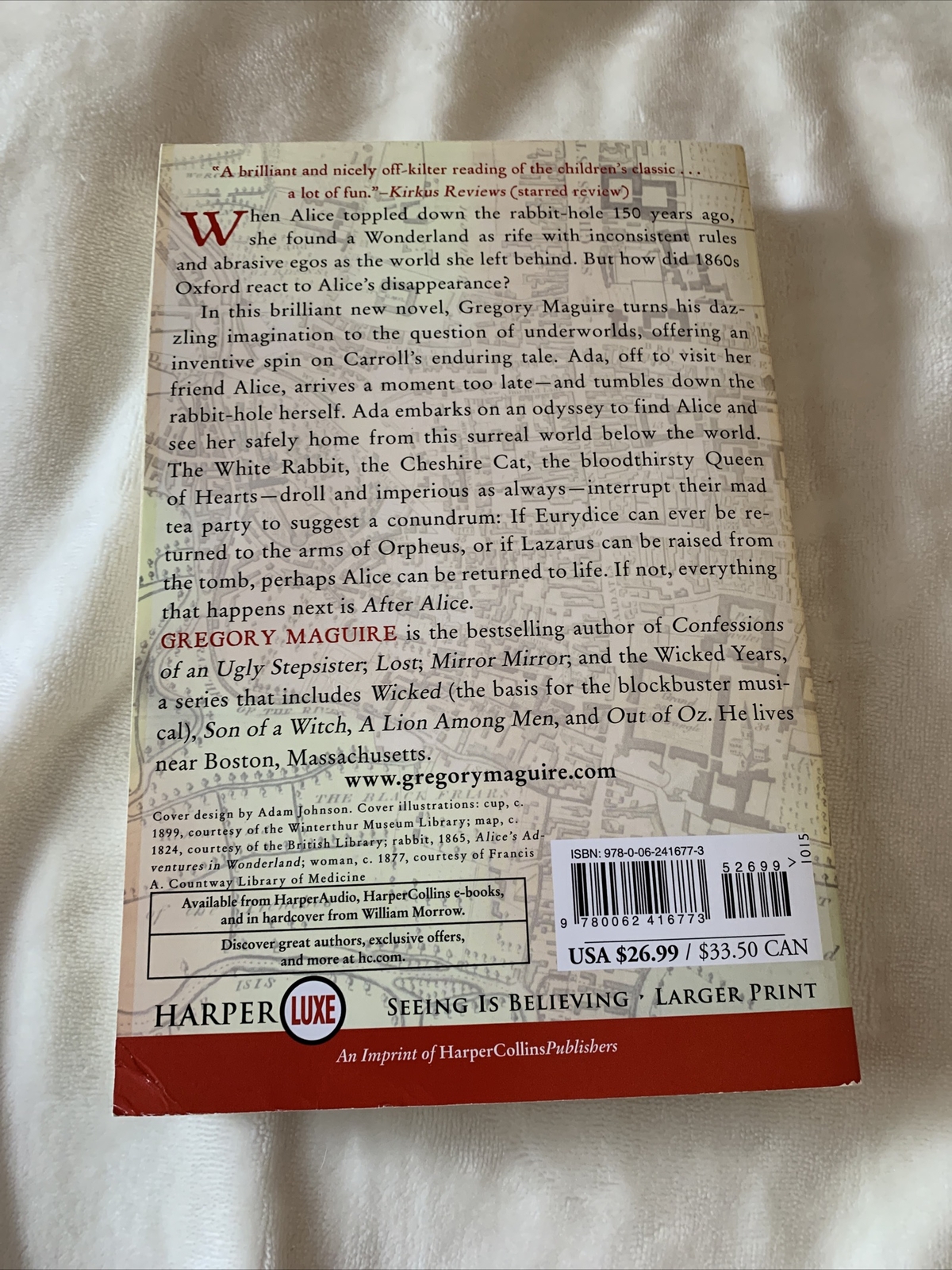 After Alice : A Novel Paperback By Gregory Maguire -First Harper luxe edition!