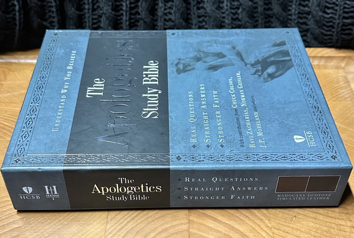New! The Apologetics Study Bible – HCSB – Mahogany Duotone Simulated Leather