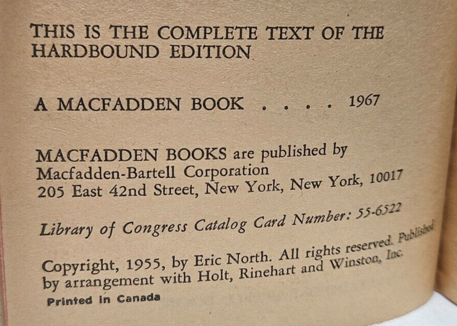 The Ant Men by Eric North, 1967 Macfadden Book