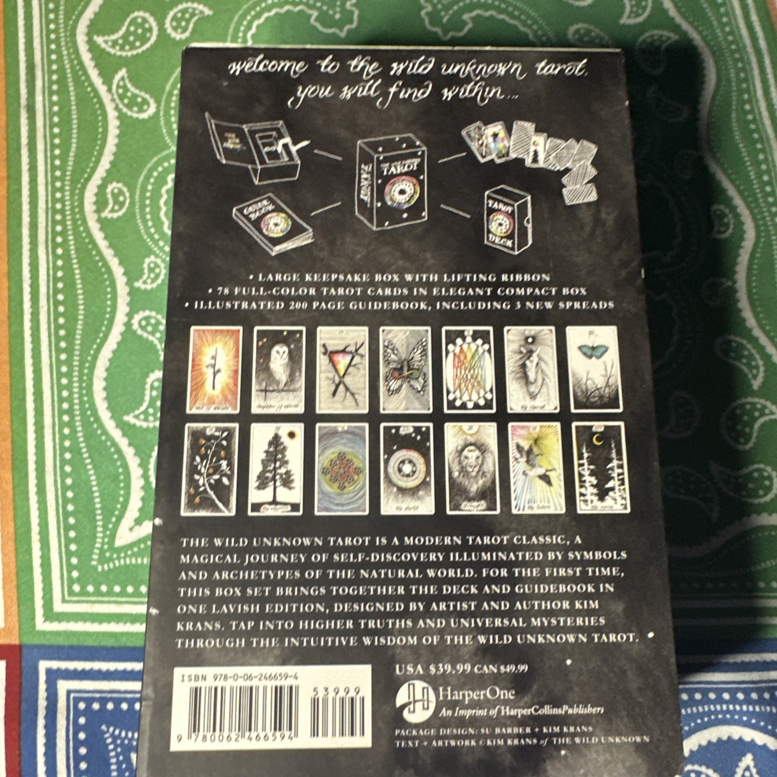 The Wild Unknown Tarot Deck and Guidebook – Hardcover, by Krans Kim – Very Good