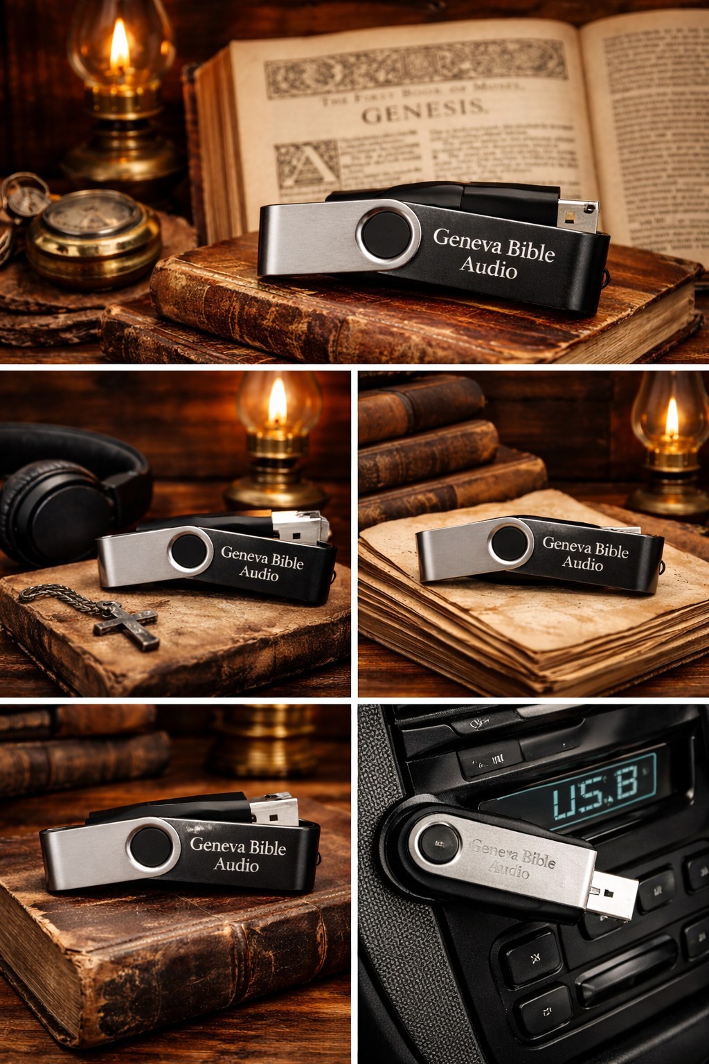 Geneva Bible Audio (1560) Public Domain | USB Flash Drive | CC0
