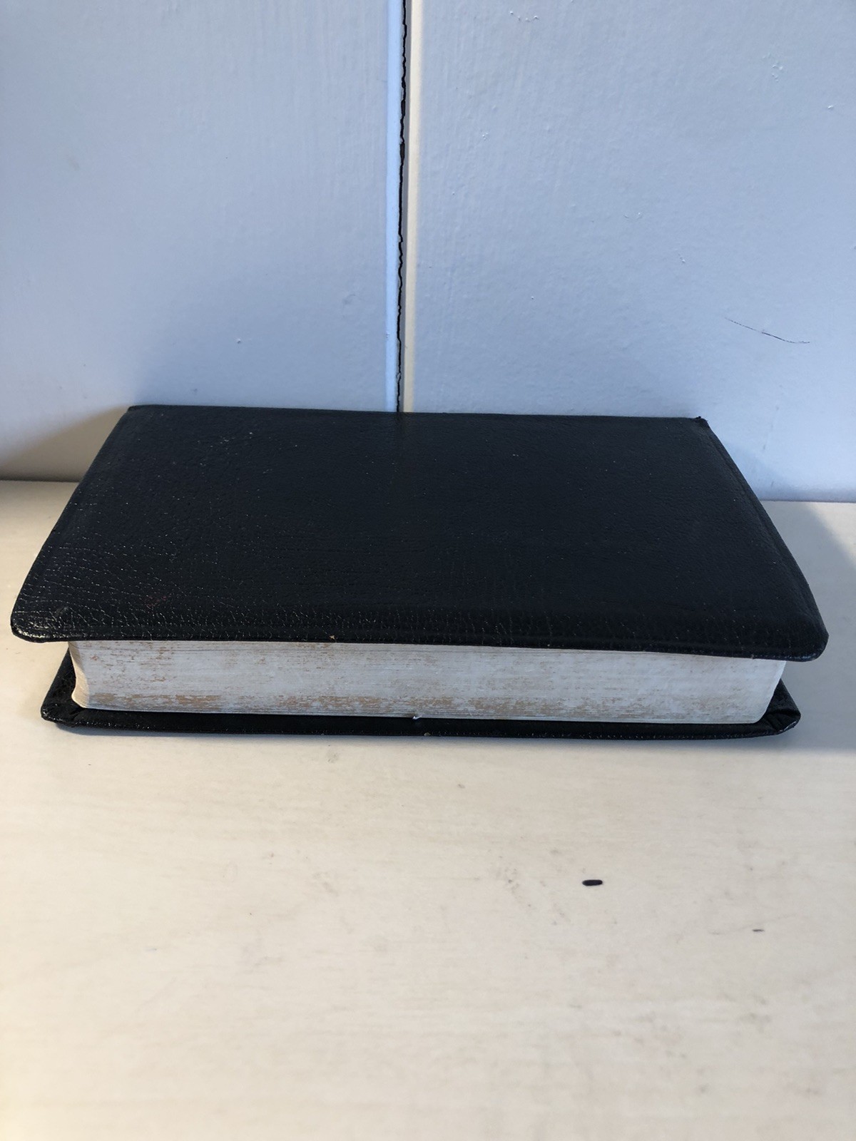 Holy Bible KJV Collins Black Leather References Red Letter Vintage